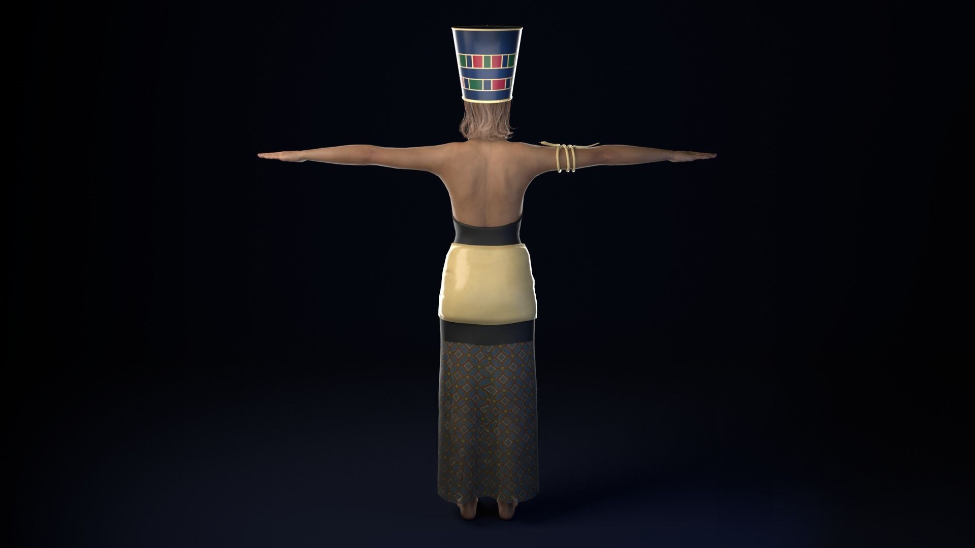 Queen Rigged Low-poly 3D model_4