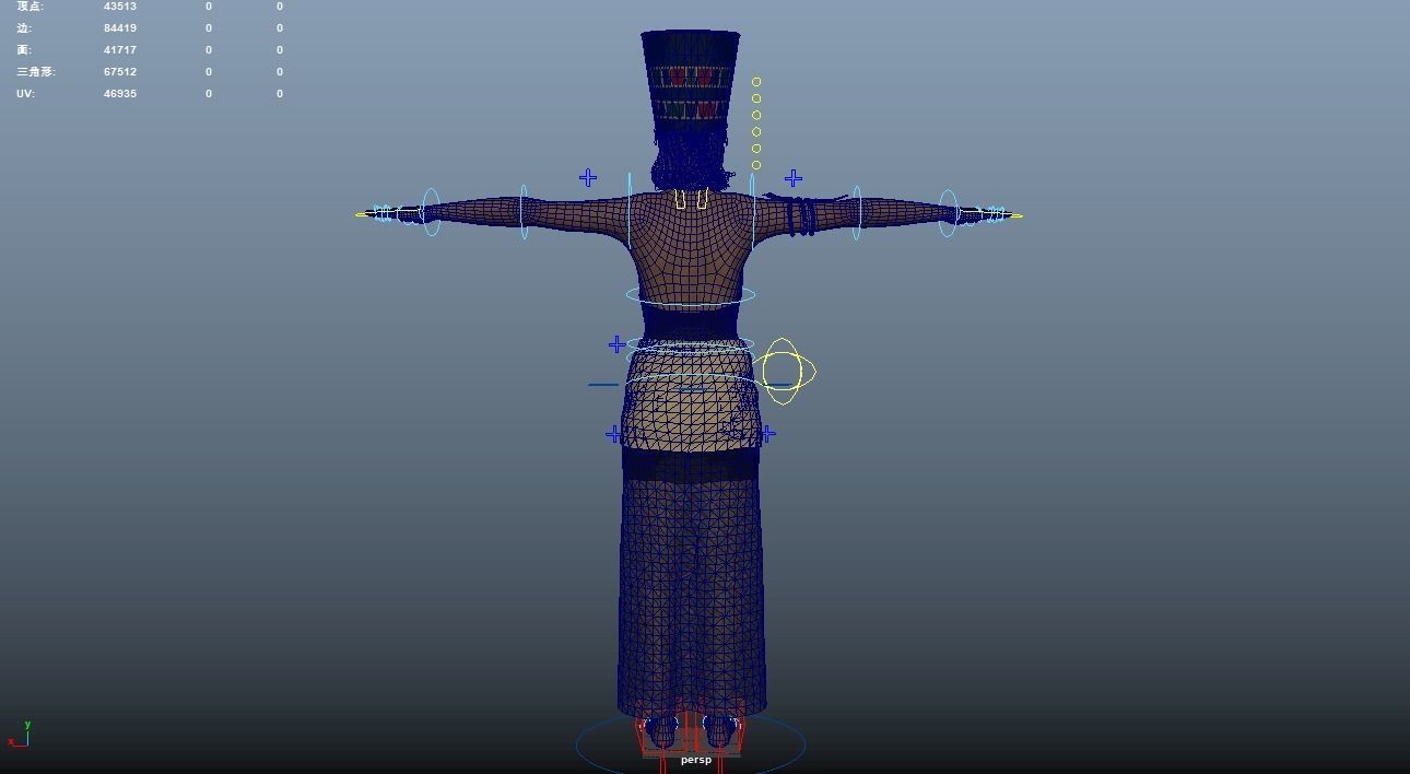 Queen Rigged Low-poly 3D model_15