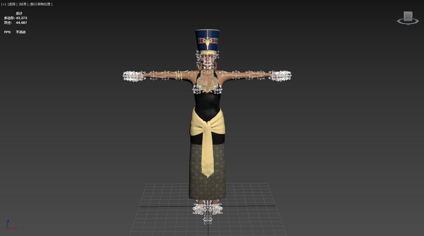 Queen Rigged Low-poly 3D model_19