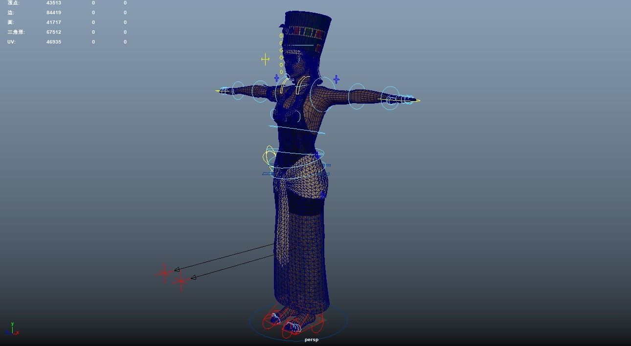 Queen Rigged Low-poly 3D model_13