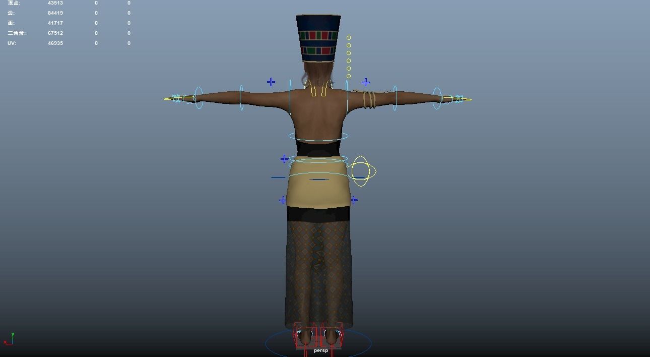 Queen Rigged Low-poly 3D model_14