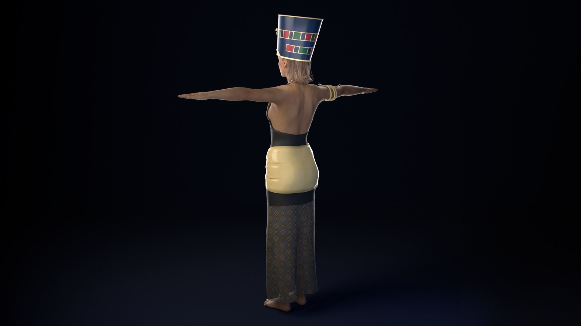 Queen Rigged Low-poly 3D model_3