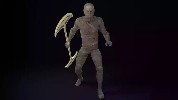 Mummy Rigged Low-poly 3D model