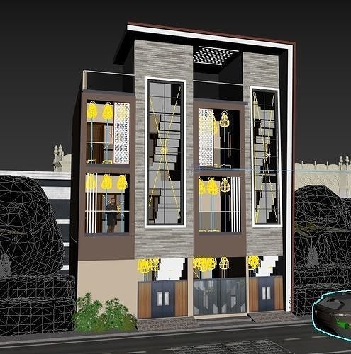 Modern Elevation Exterior 3D model
