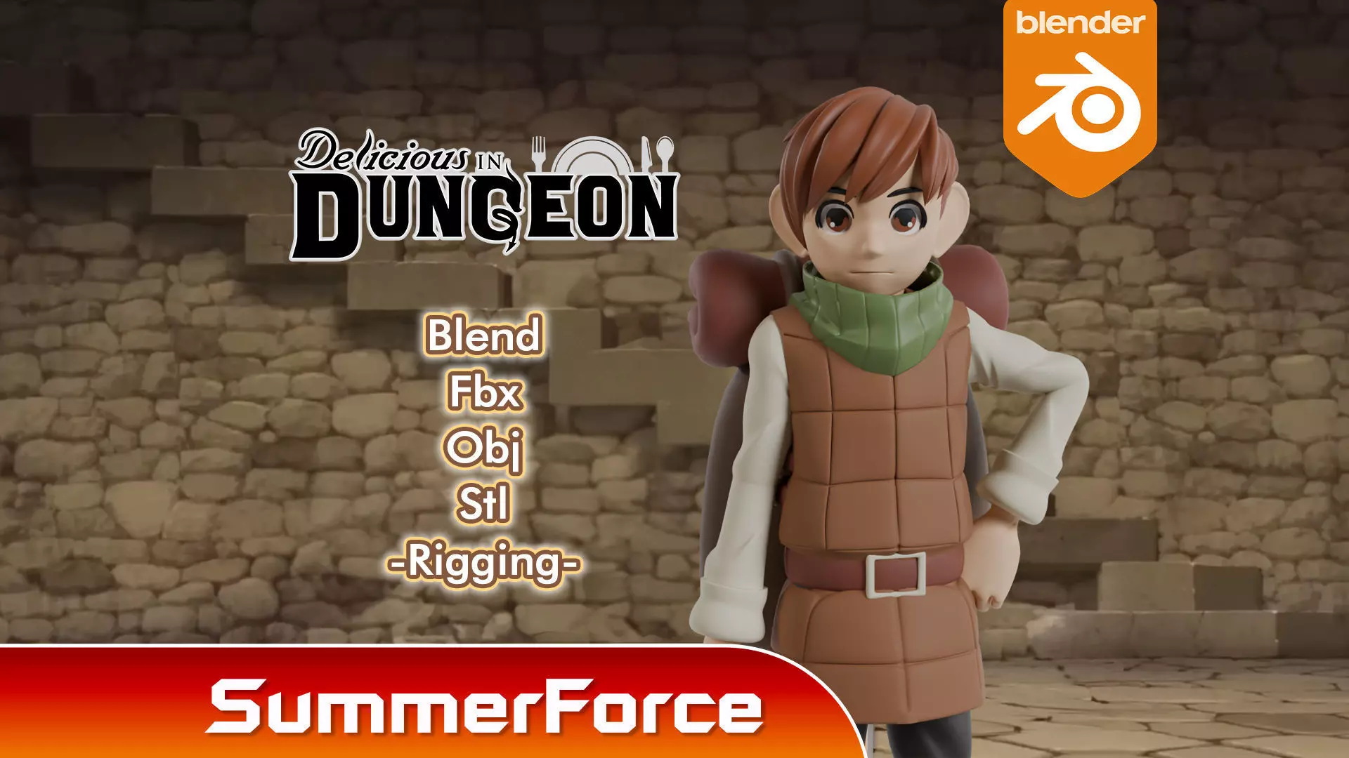 Chilchuck Tims - Delicious in Dungeon 3D model_0