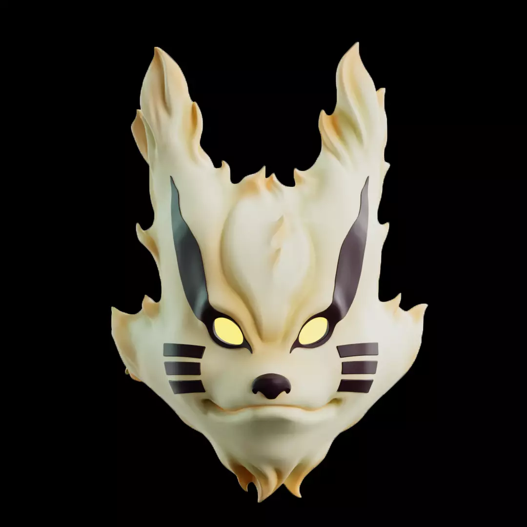 Kurama Mask 3D print model_0