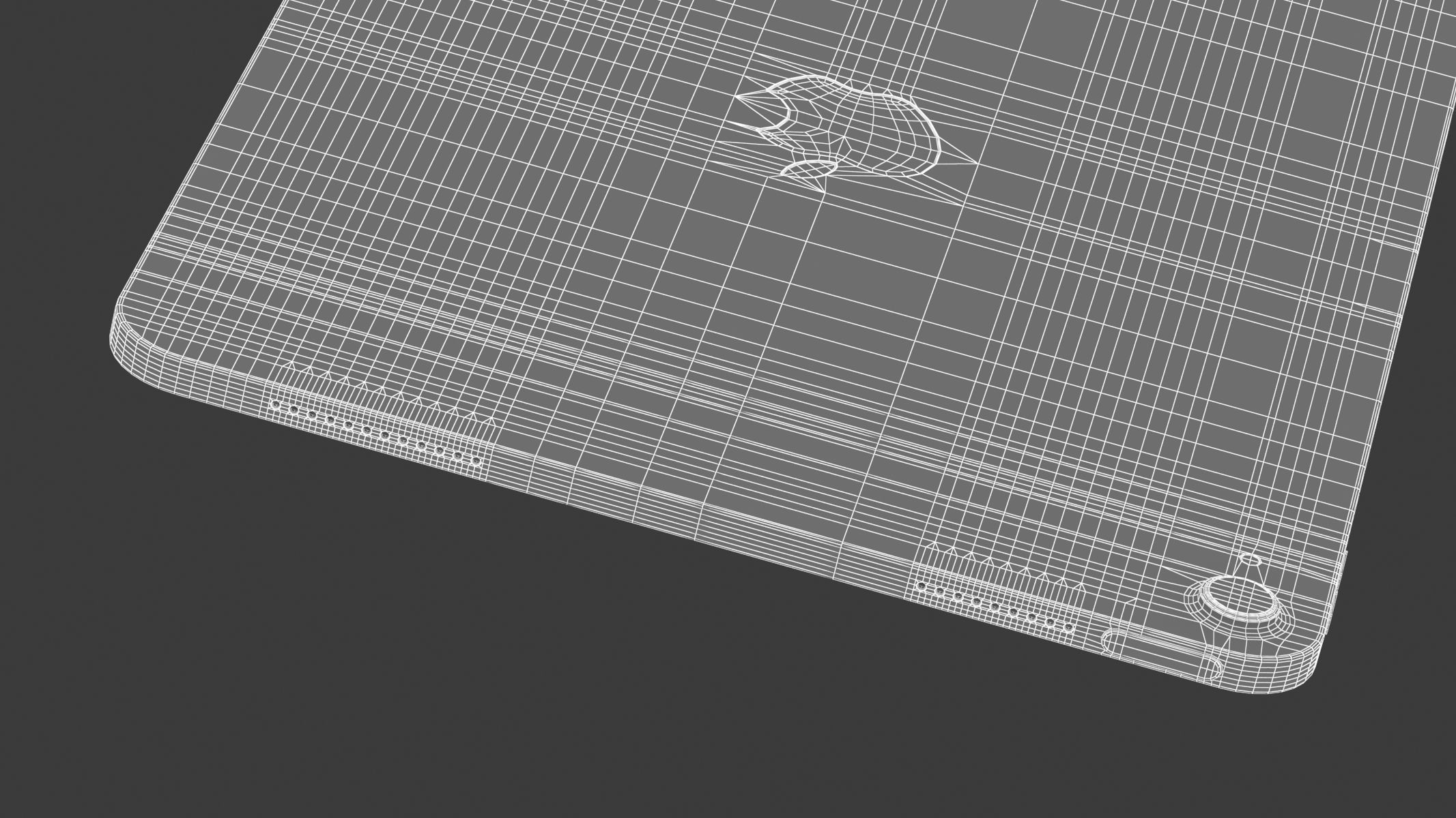 Apple iPad Air 11 2024 Sapce Gray 3D model_16