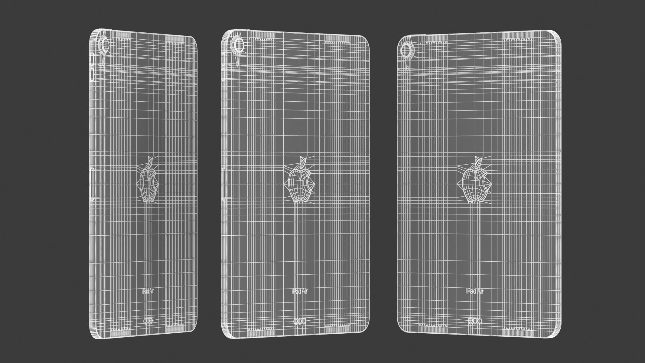 Apple iPad Air 11 2024 Sapce Gray 3D model_18