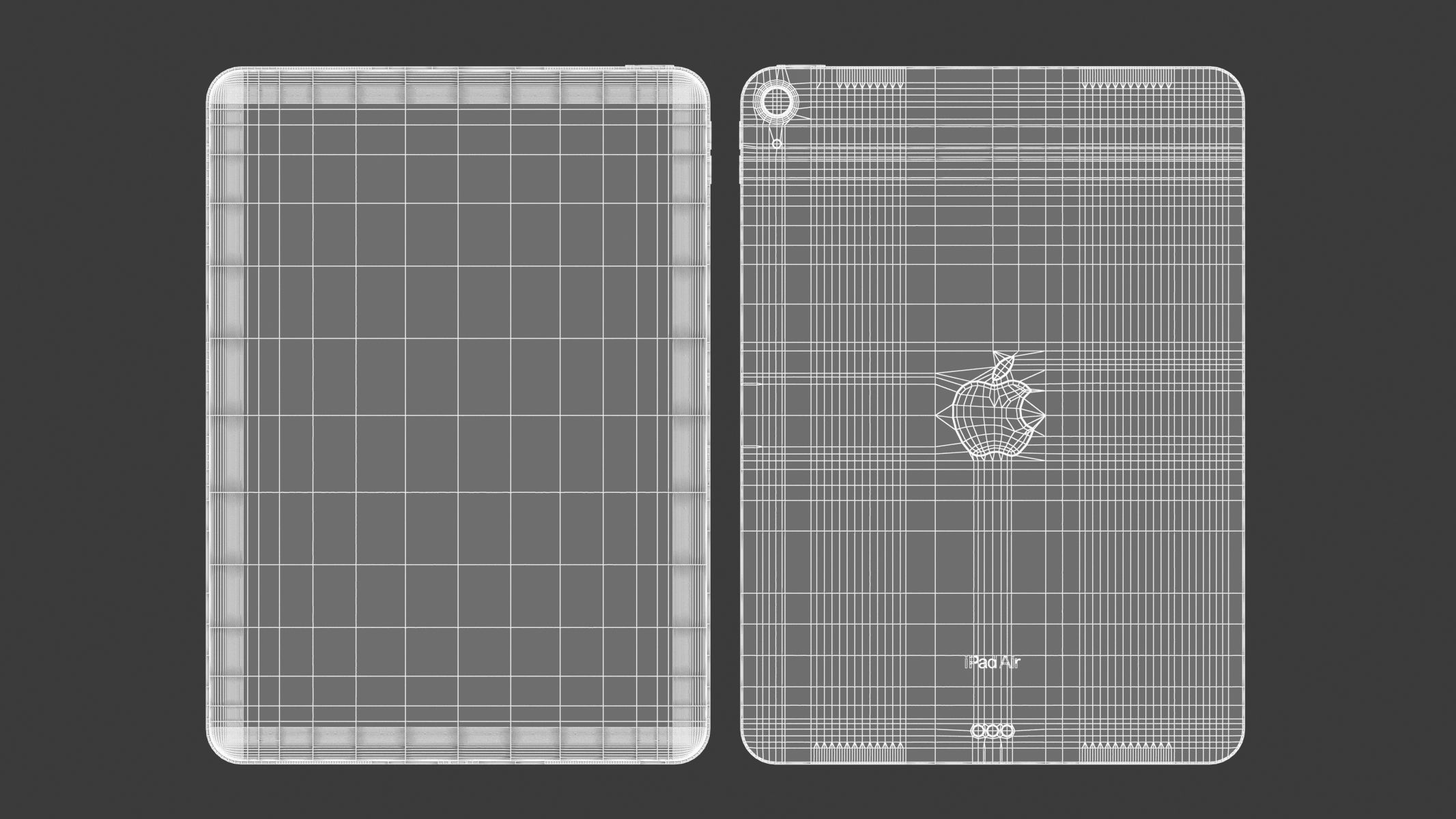 Apple iPad Air 11 2024 Sapce Gray 3D model_10