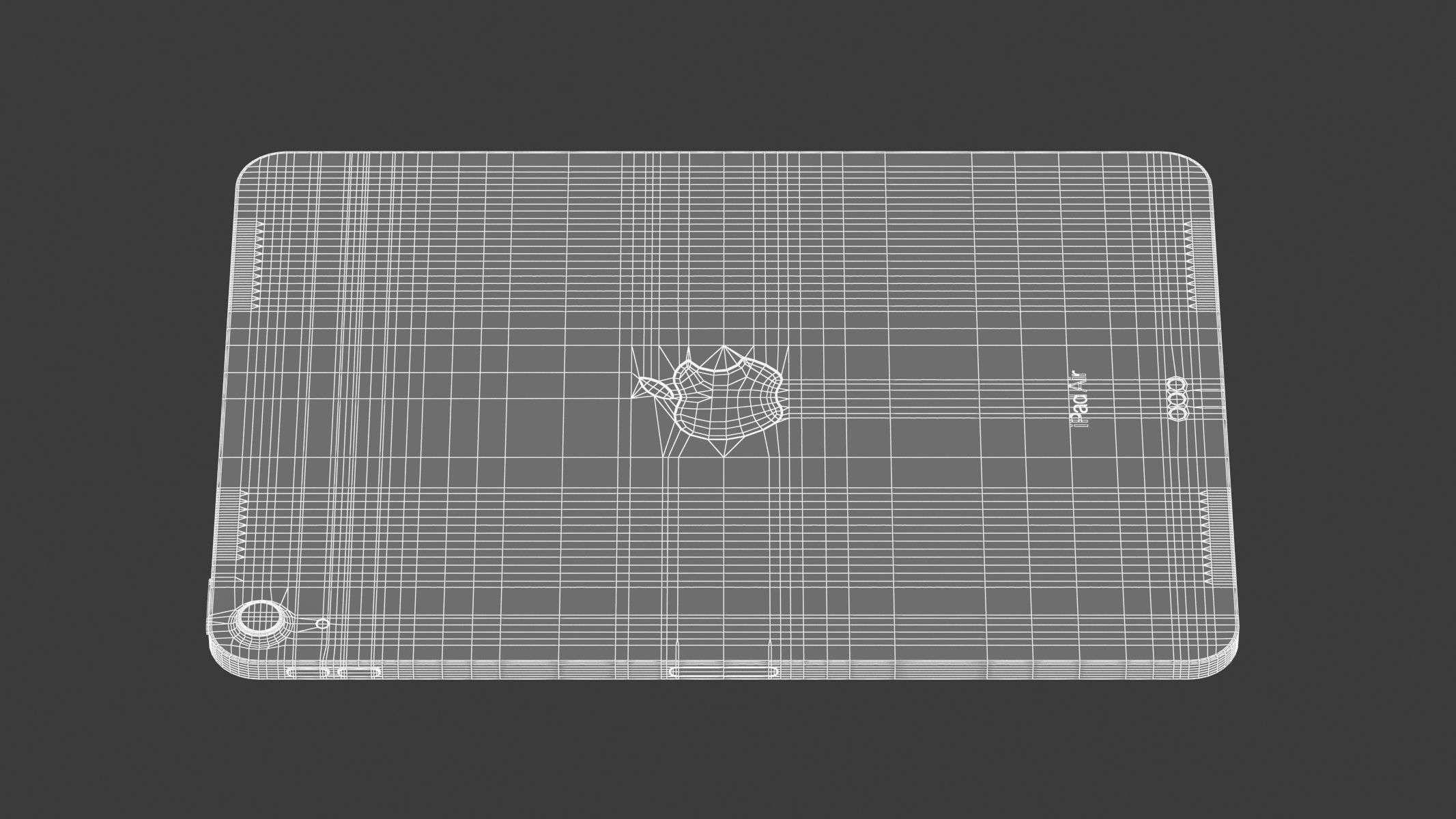 Apple iPad Air 11 2024 Sapce Gray 3D model_12