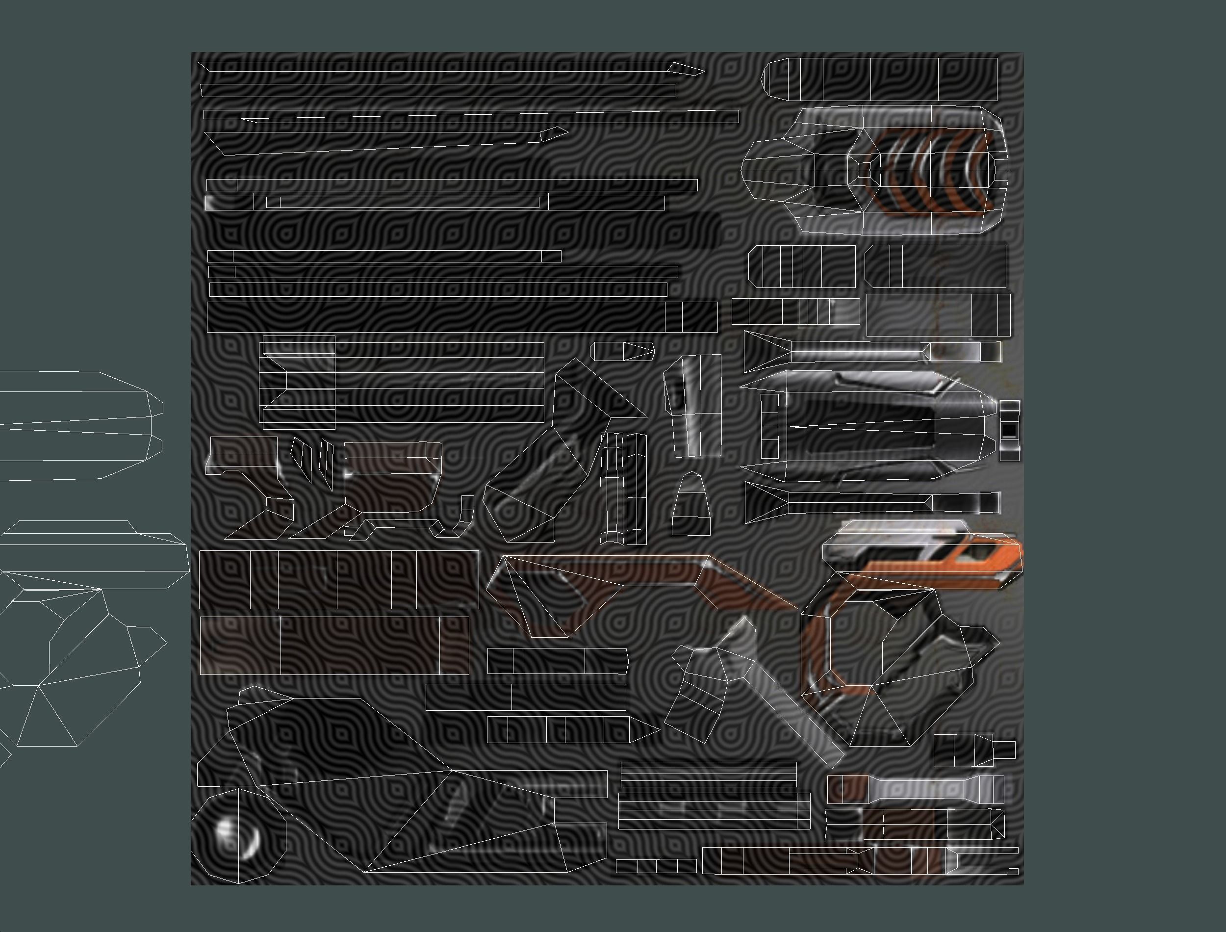 Sci-Fi Woman Cyborg Drone Sniper Female Soldier Low-poly 3D model_74