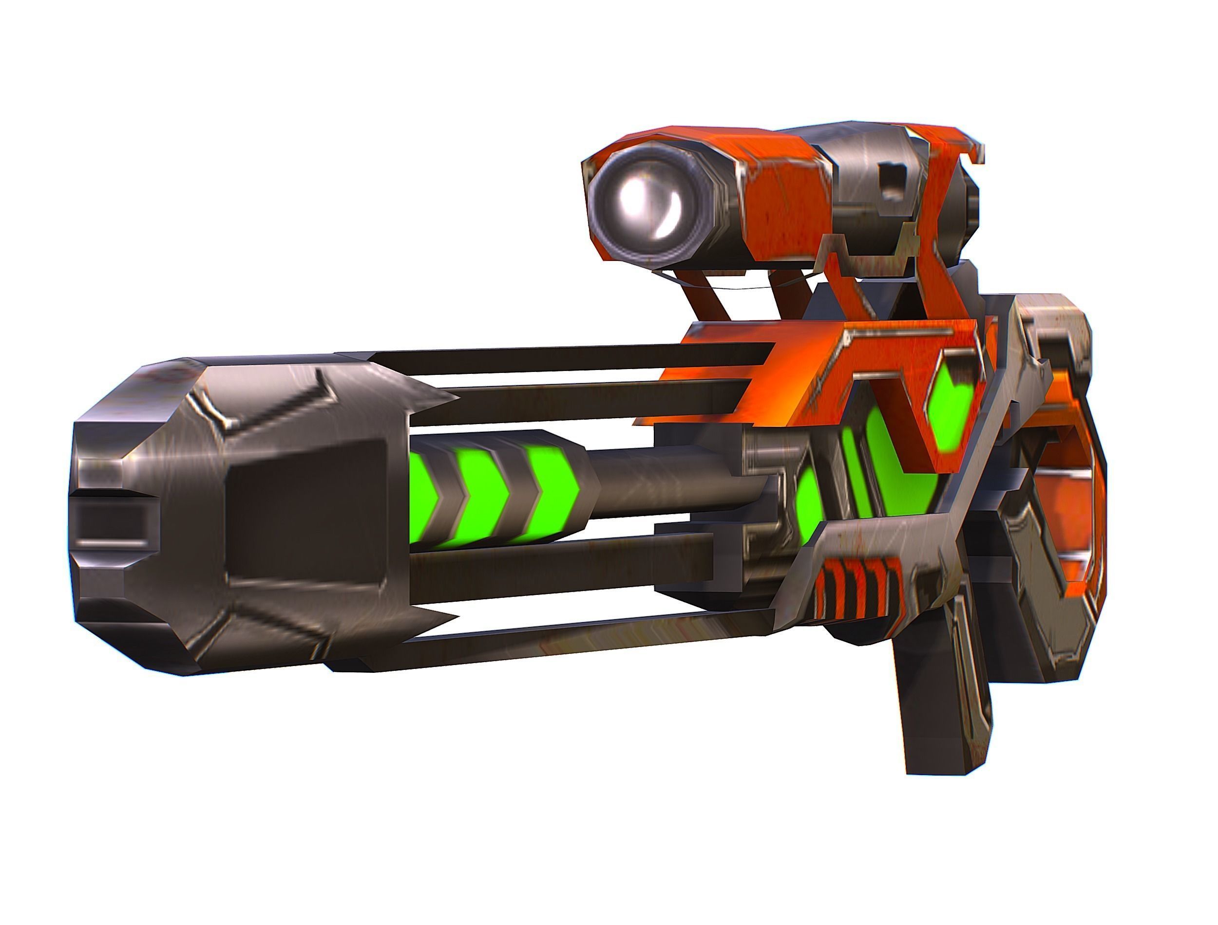 Sci-Fi Woman Cyborg Drone Sniper Female Soldier Low-poly 3D model_52