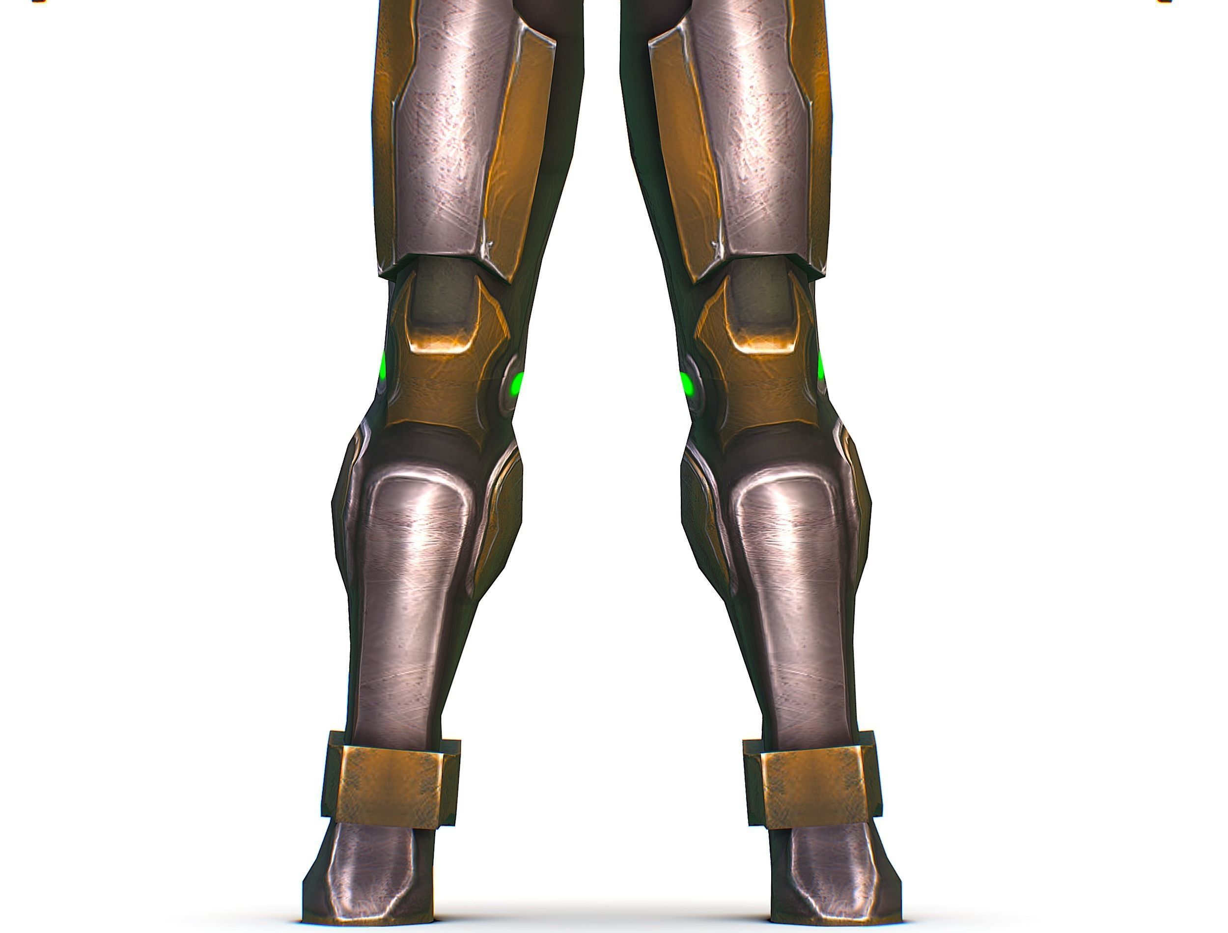 Sci-Fi Woman Cyborg Drone Sniper Female Soldier Low-poly 3D model_26