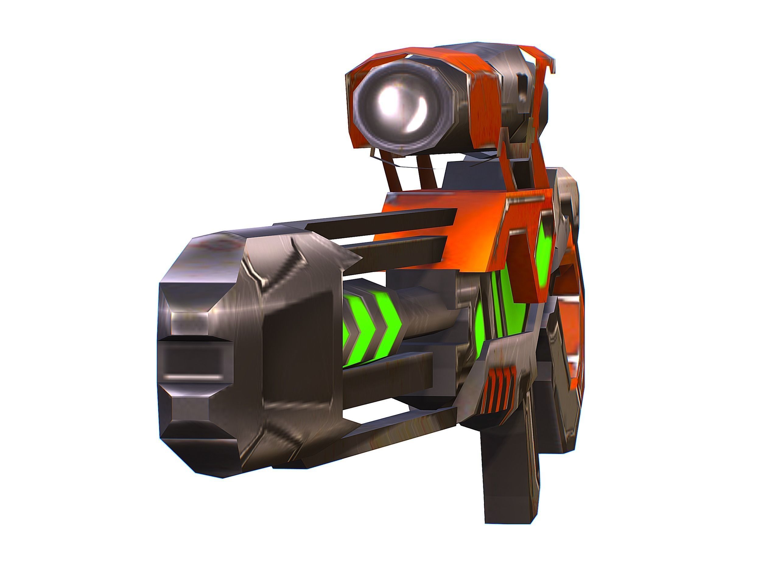 Sci-Fi Woman Cyborg Drone Sniper Female Soldier Low-poly 3D model_53