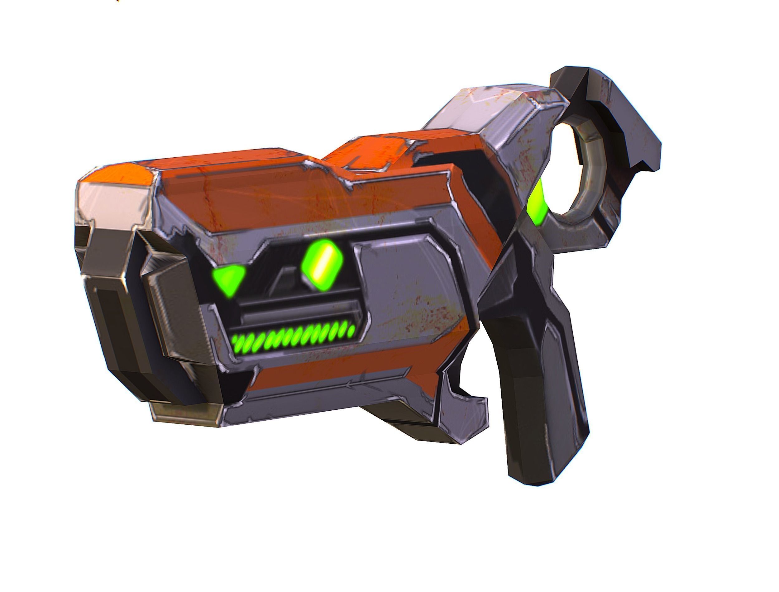 Sci-Fi Woman Cyborg Drone Sniper Female Soldier Low-poly 3D model_63