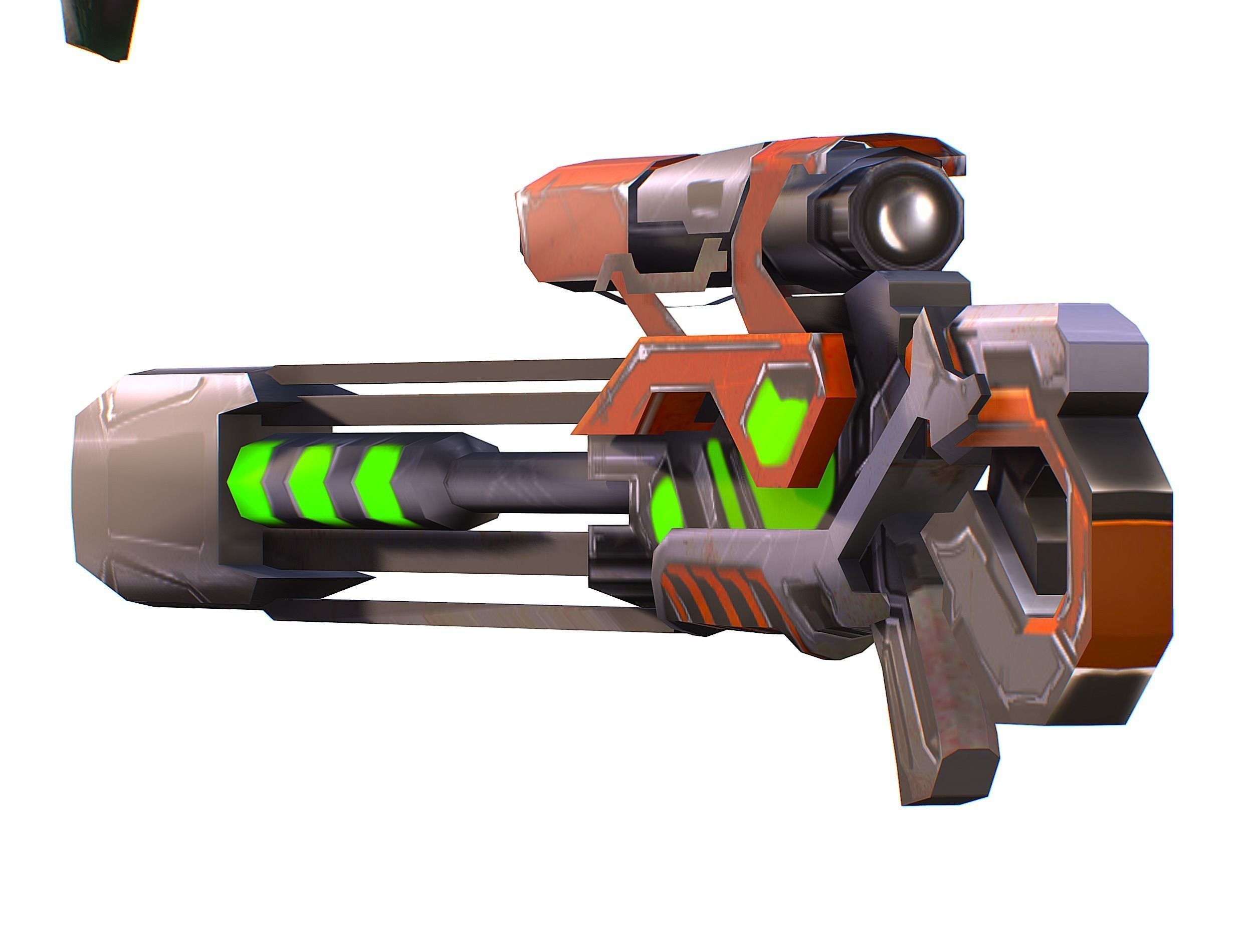 Sci-Fi Woman Cyborg Drone Sniper Female Soldier Low-poly 3D model_48