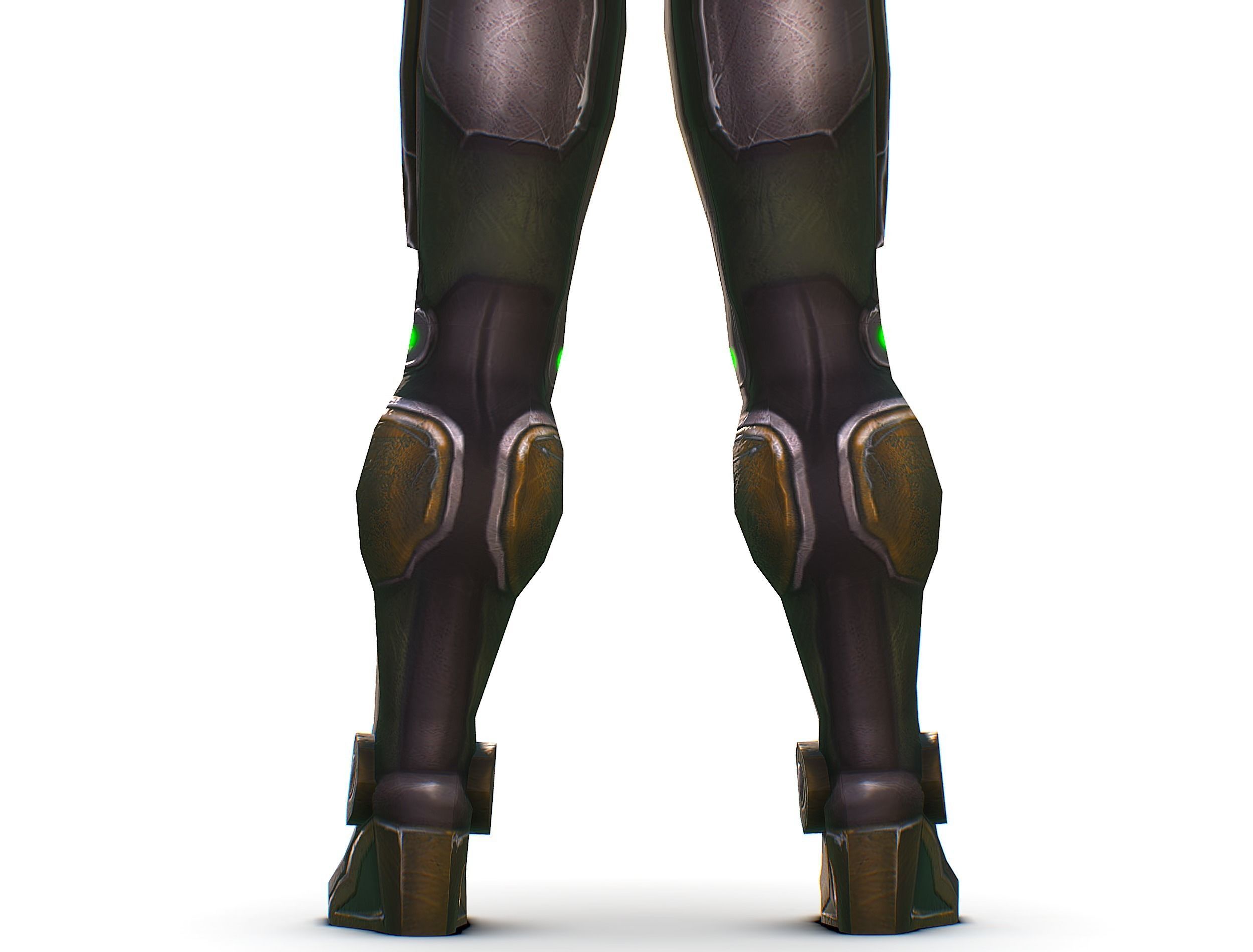 Sci-Fi Woman Cyborg Drone Sniper Female Soldier Low-poly 3D model_29