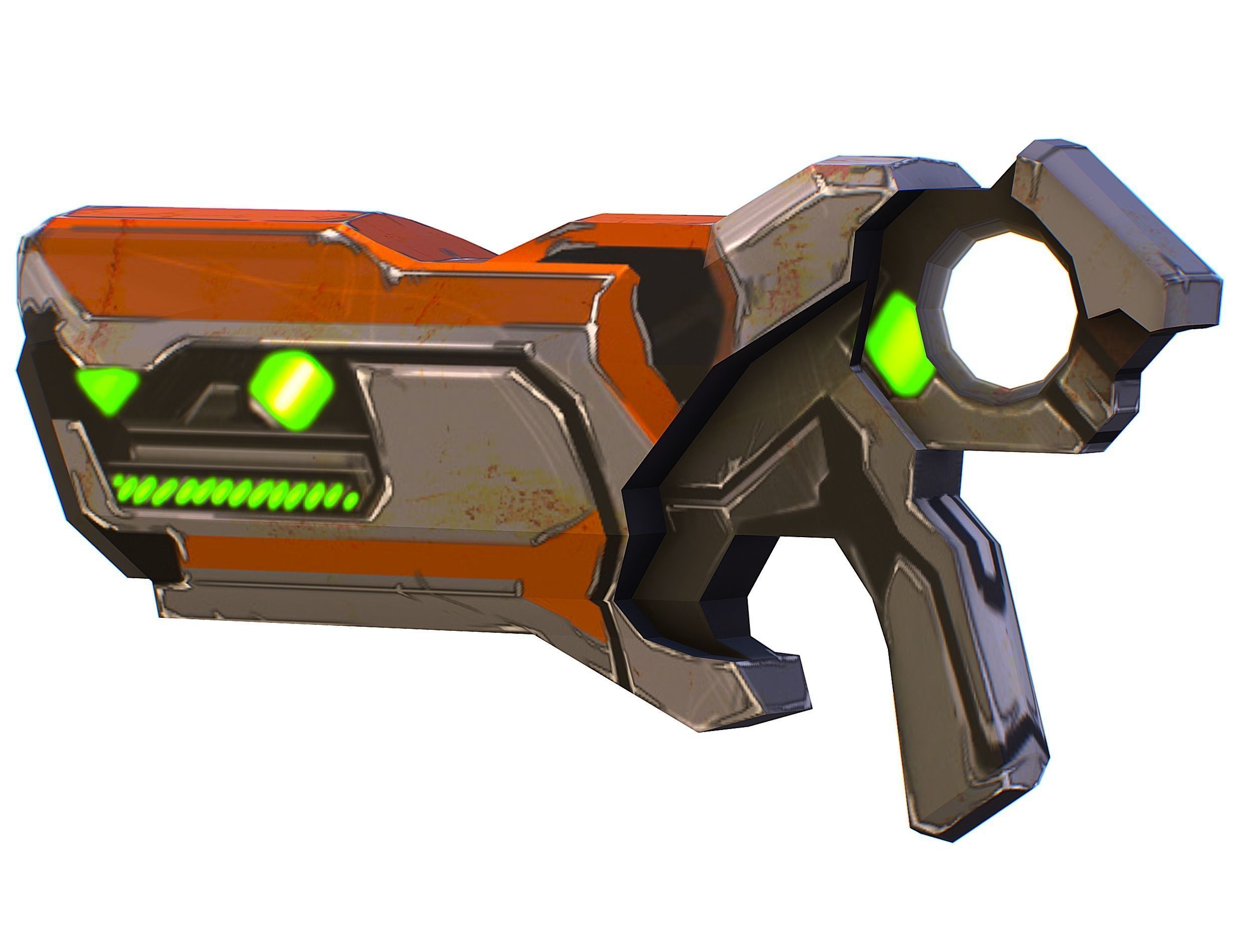 Sci-Fi Woman Cyborg Drone Sniper Female Soldier Low-poly 3D model_62