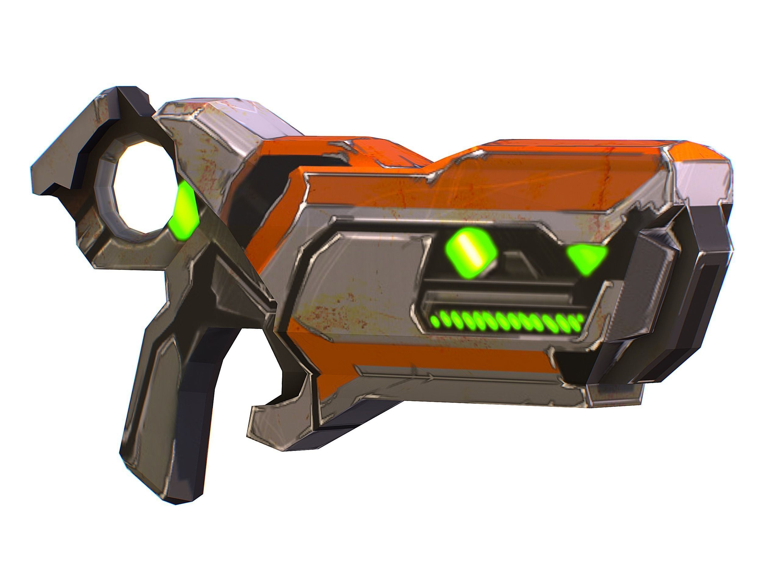 Sci-Fi Woman Cyborg Drone Sniper Female Soldier Low-poly 3D model_57