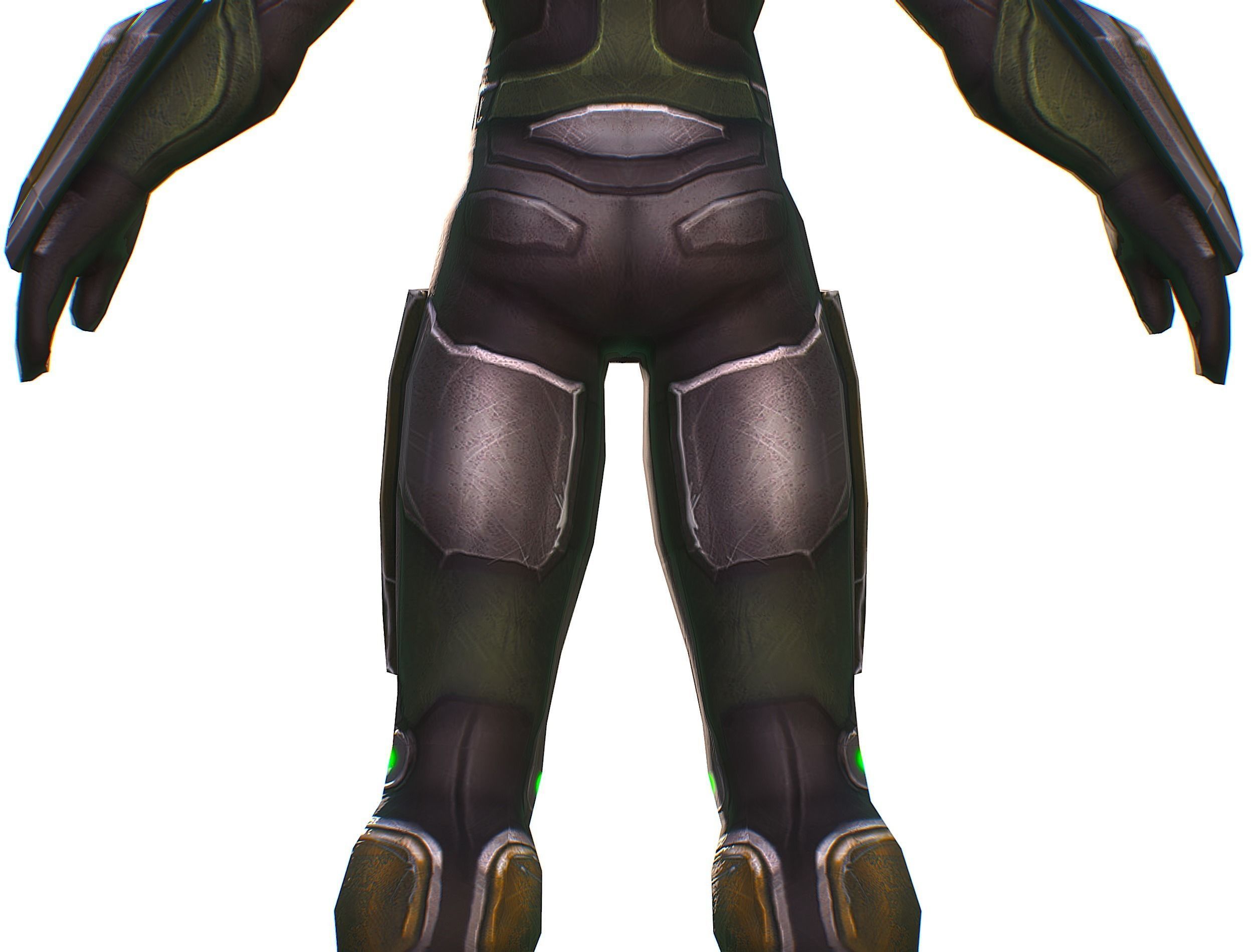 Sci-Fi Woman Cyborg Drone Sniper Female Soldier Low-poly 3D model_28