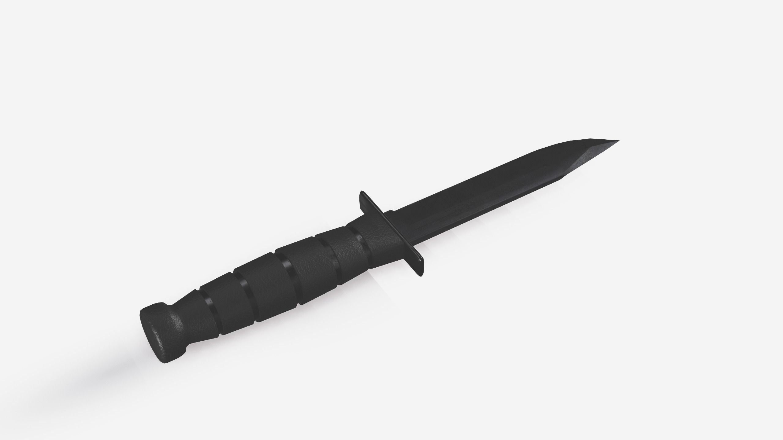 Tactical Knife Low-poly 3D model_1