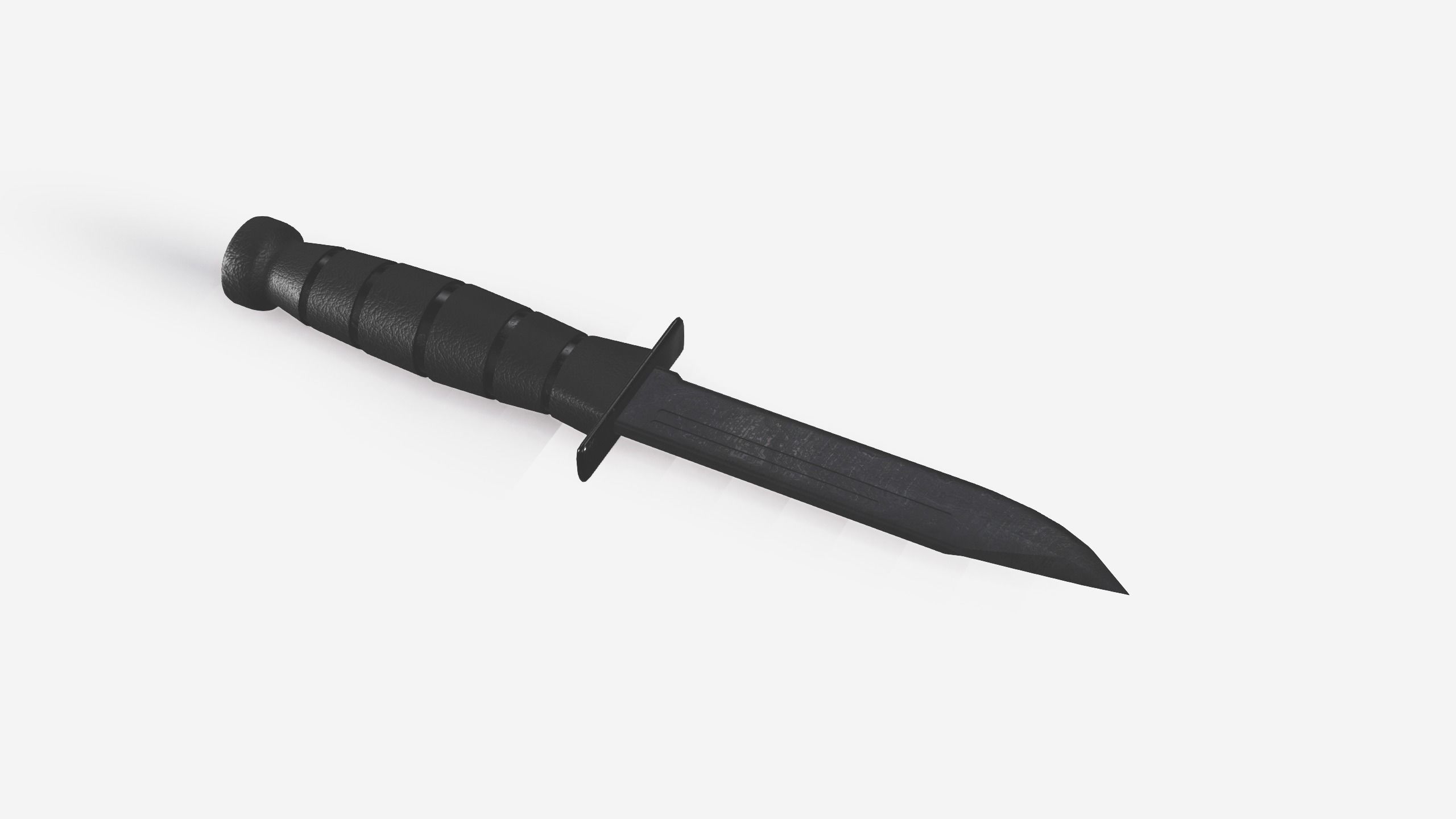 Tactical Knife Low-poly 3D model_3