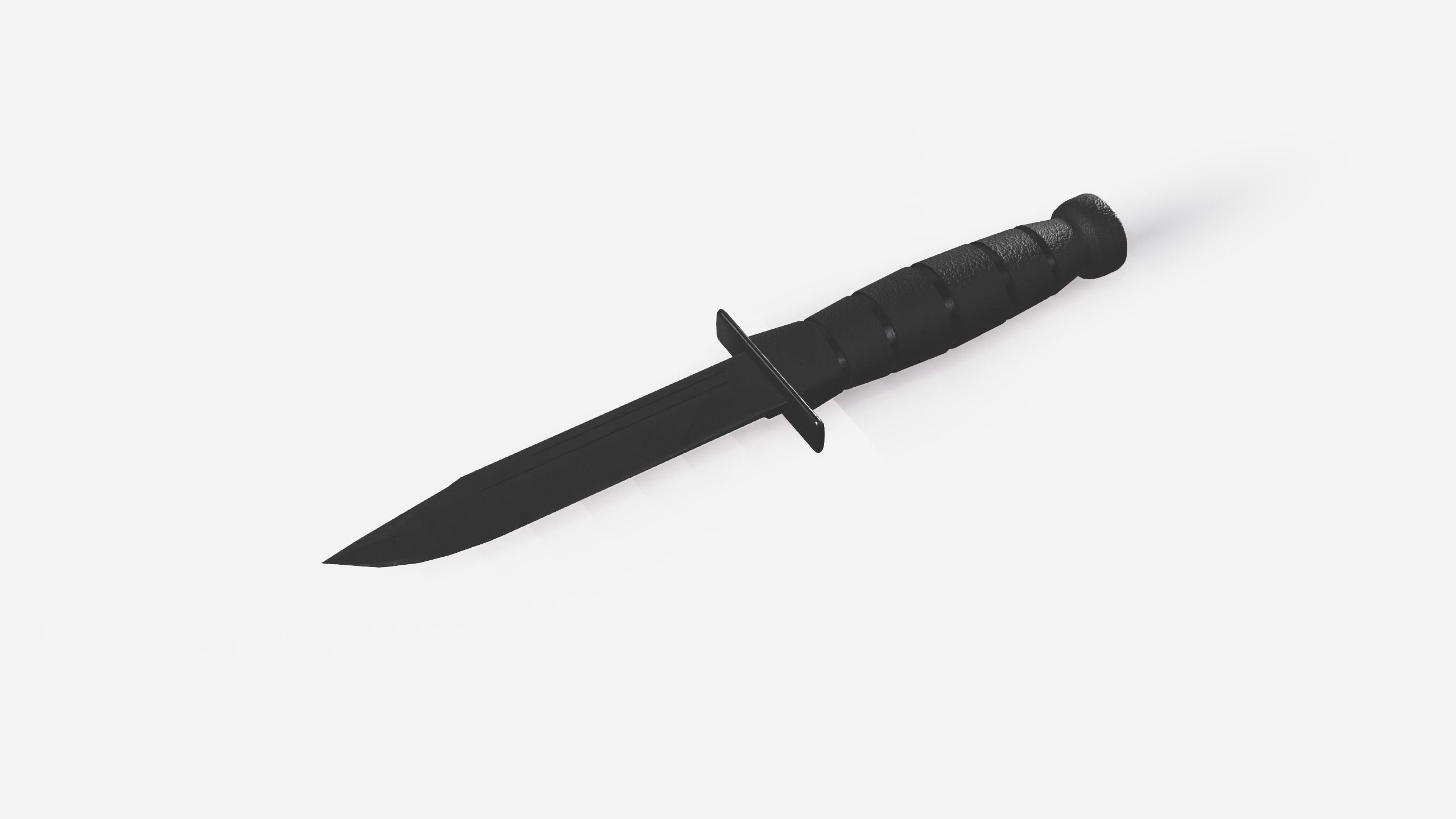 Tactical Knife Low-poly 3D model_2