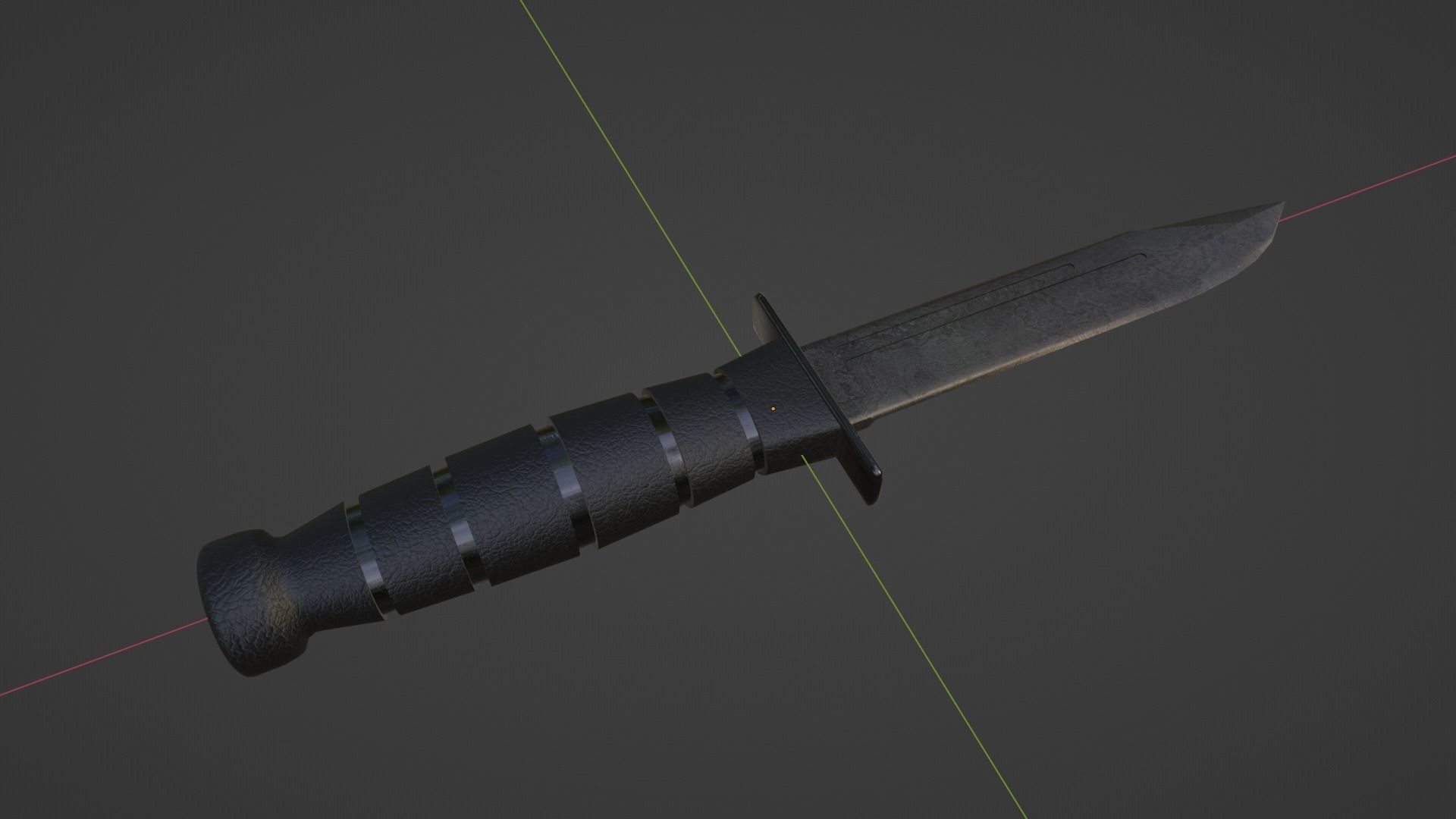 Tactical Knife Low-poly 3D model_5