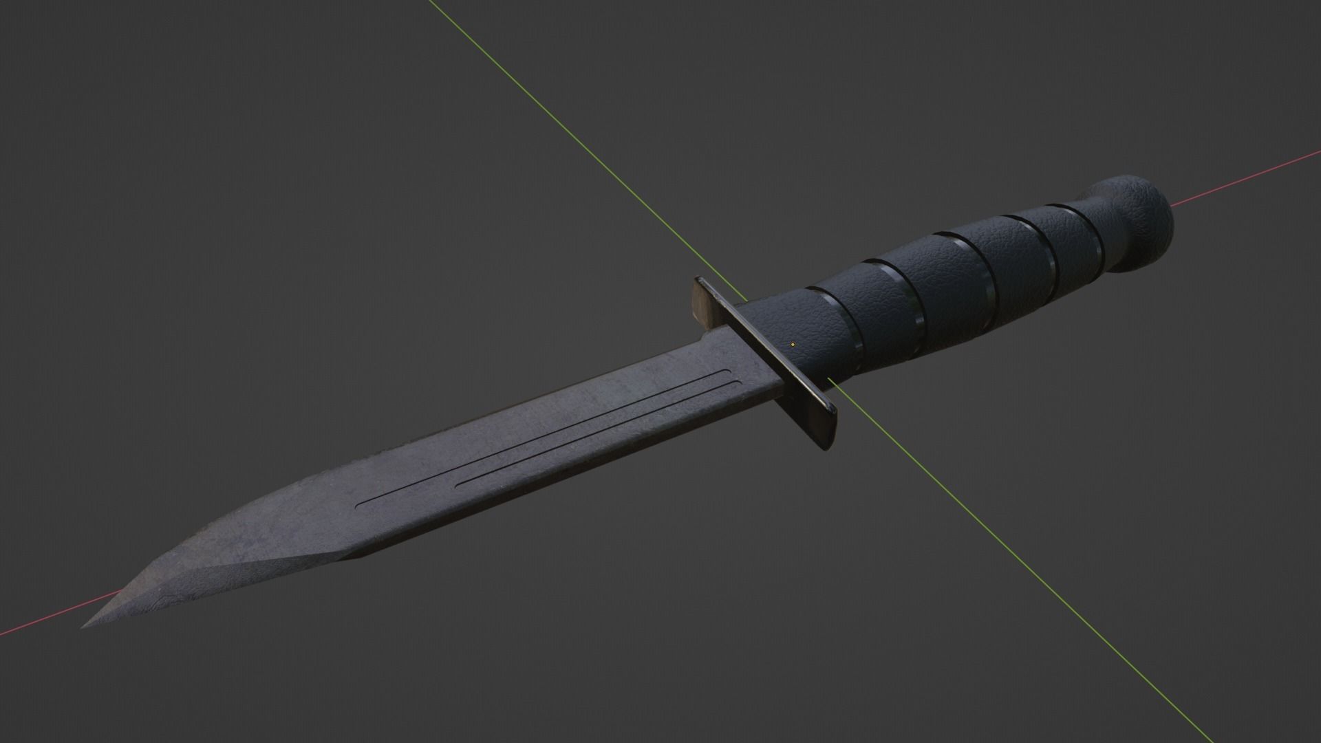 Tactical Knife Low-poly 3D model_7