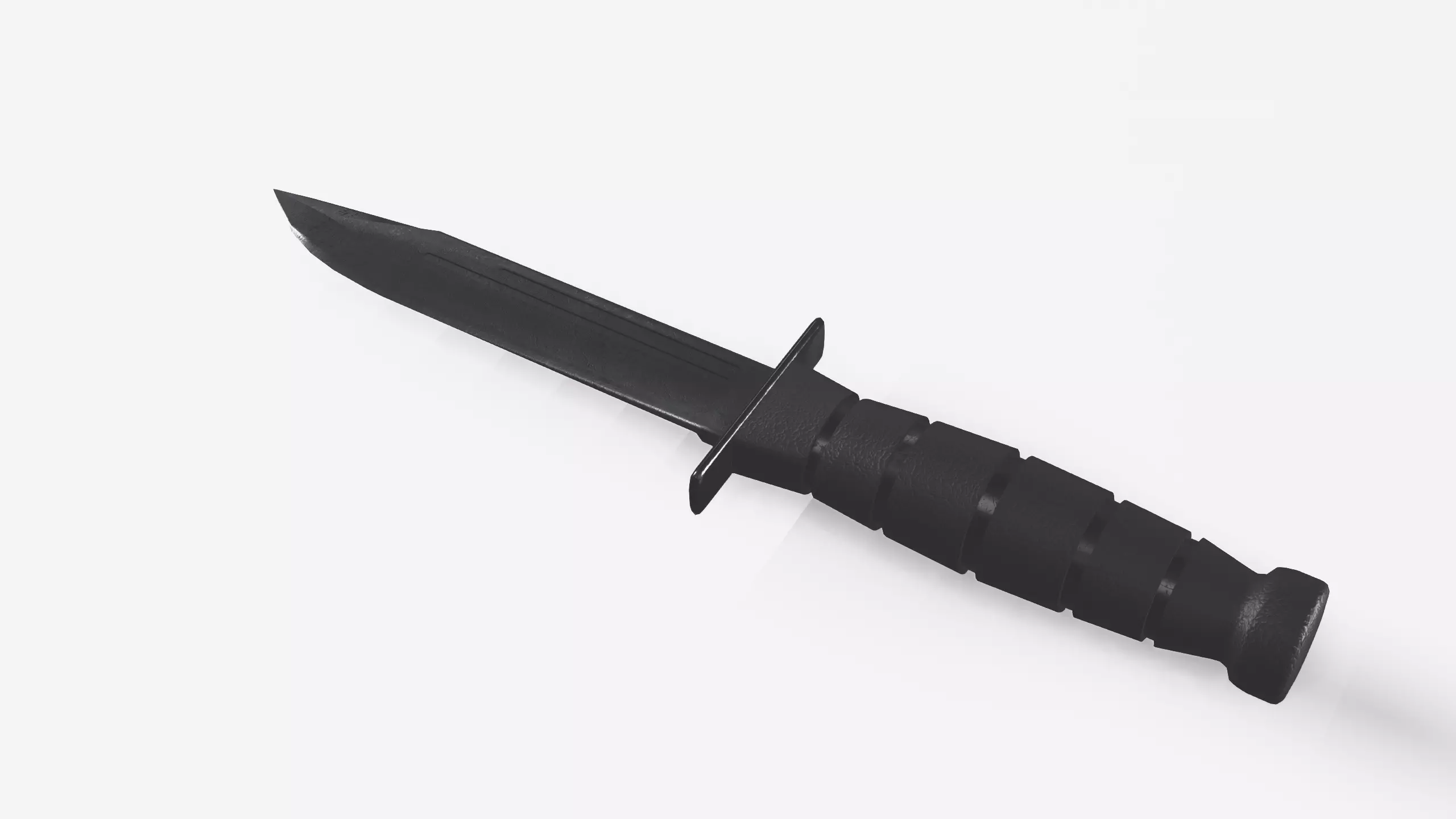 Tactical Knife Low-poly 3D model_0
