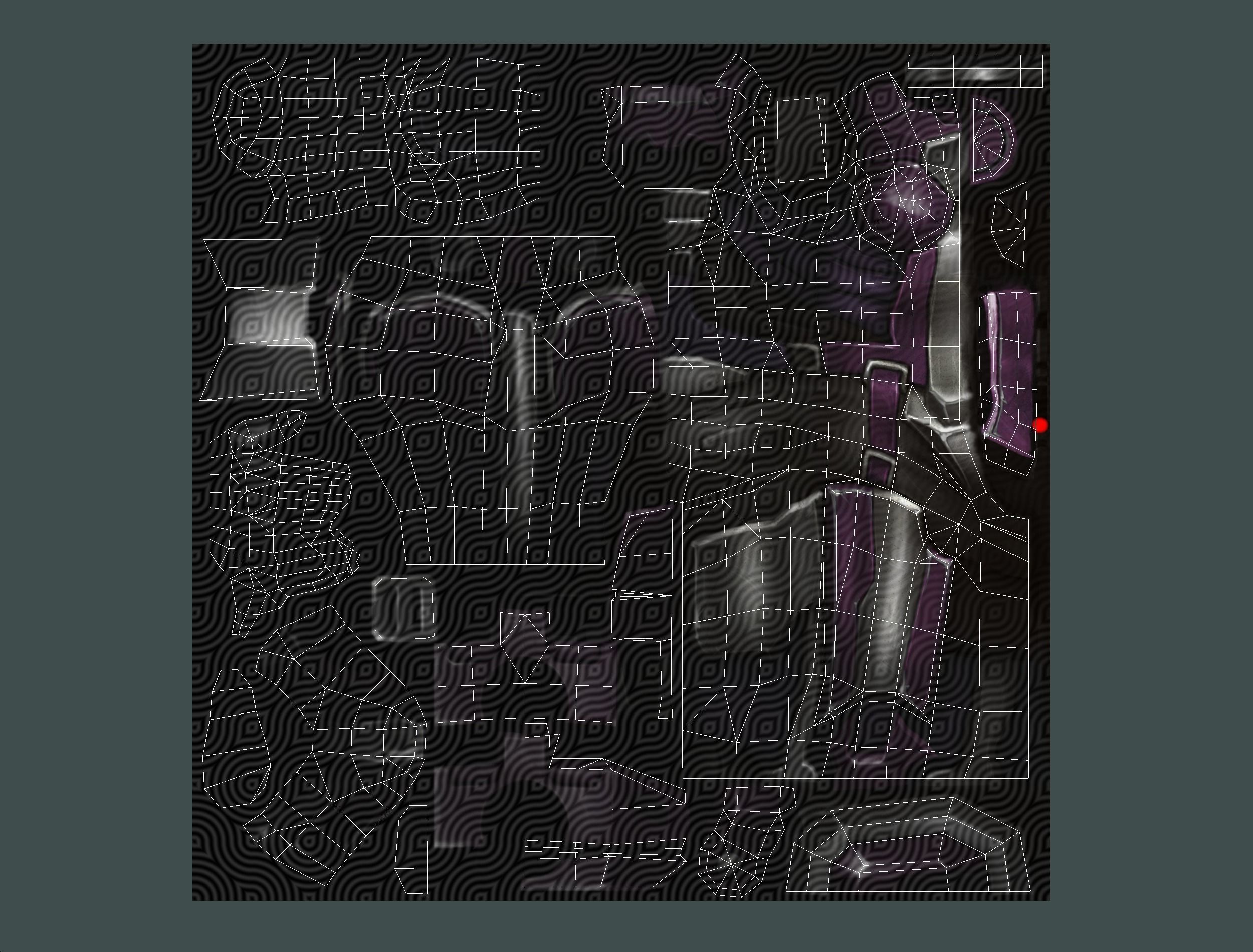 Woman Cyborg Machine Gun with Rifle and Pistol Low-poly 3D model_67