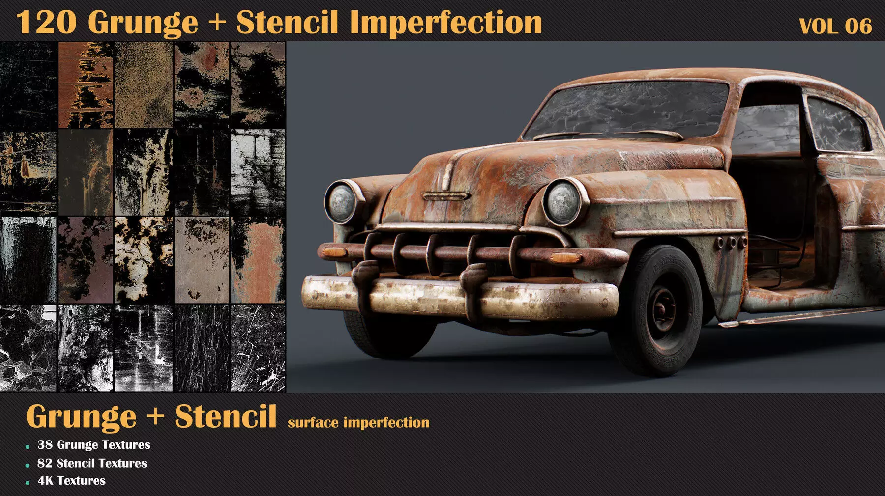 120 Grunge and Stencil Imperfection-VOL 06 Texture