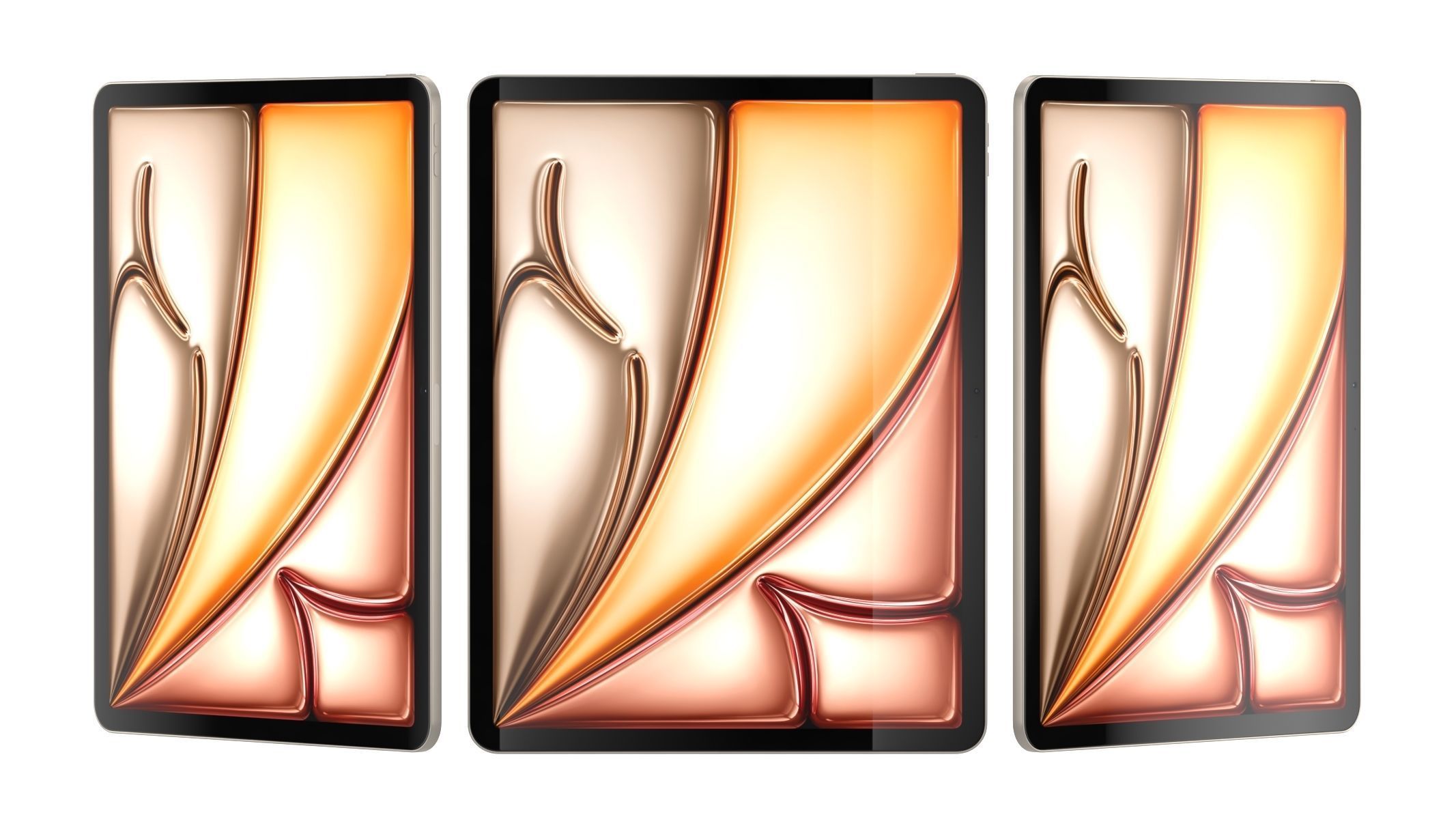 Apple iPad Air 13 2024 Starlight 3D model_7