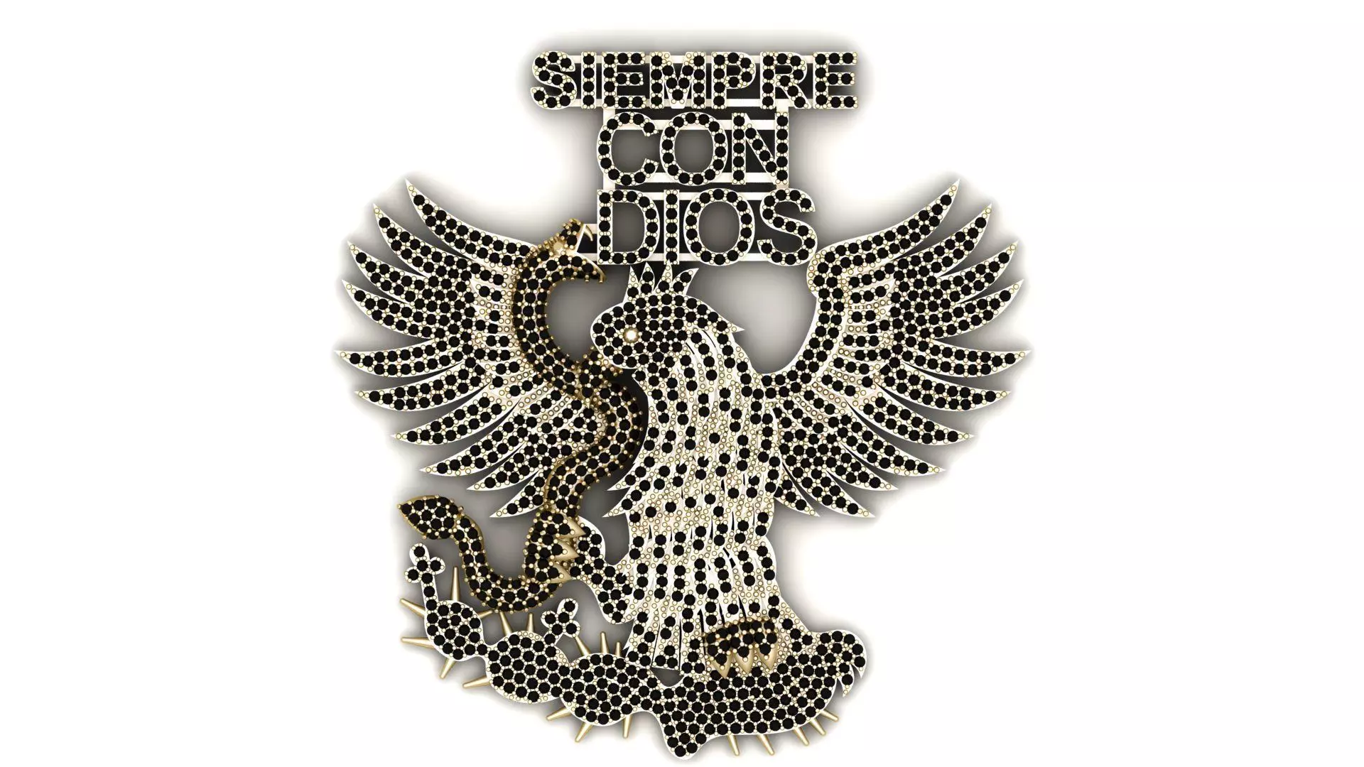 Hip Hop Eagle Pendant 3d Printable Model 3D print model