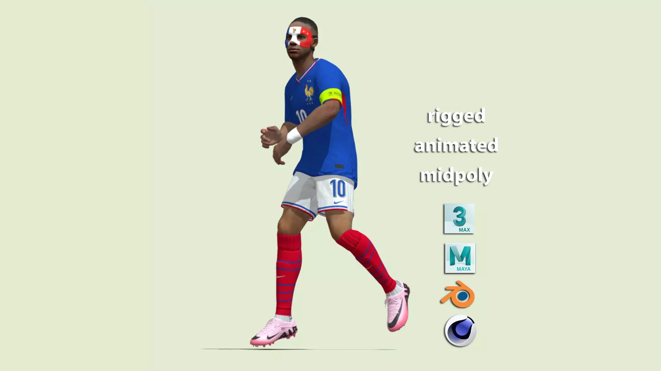 Kylian Mbappe Euro 2024 dancing 3D model