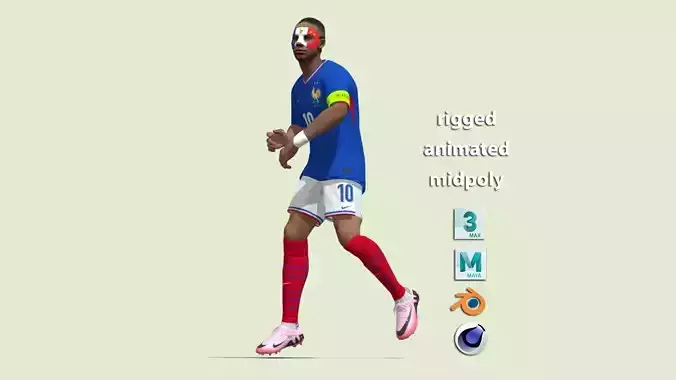 Kylian Mbappe Euro 2024 dancing 3D model