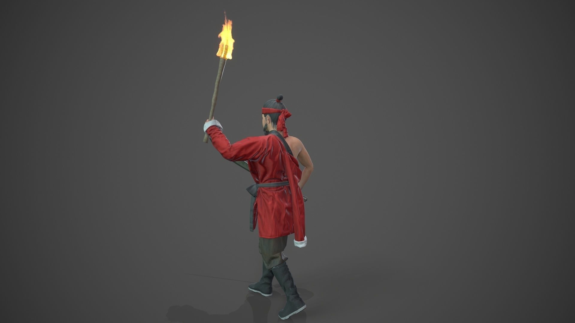 Bandit Low-poly 3D model_6