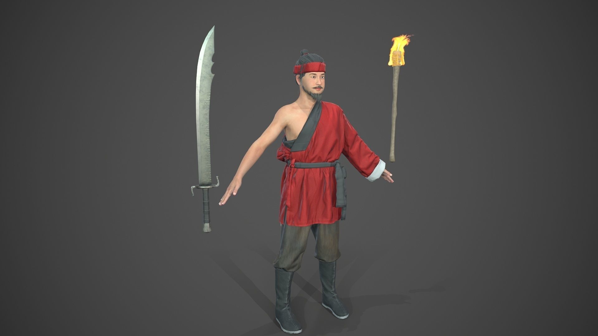 Bandit Low-poly 3D model_1