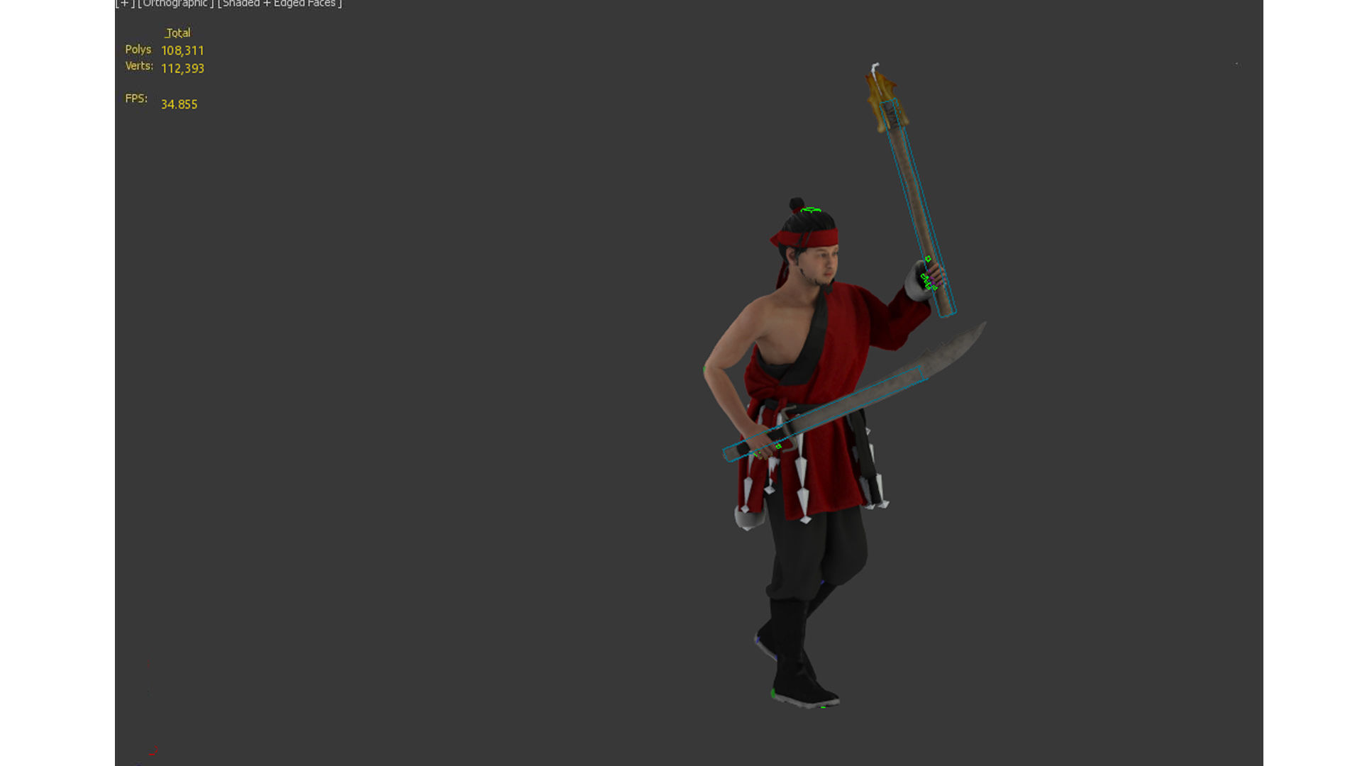 Bandit Low-poly 3D model_11