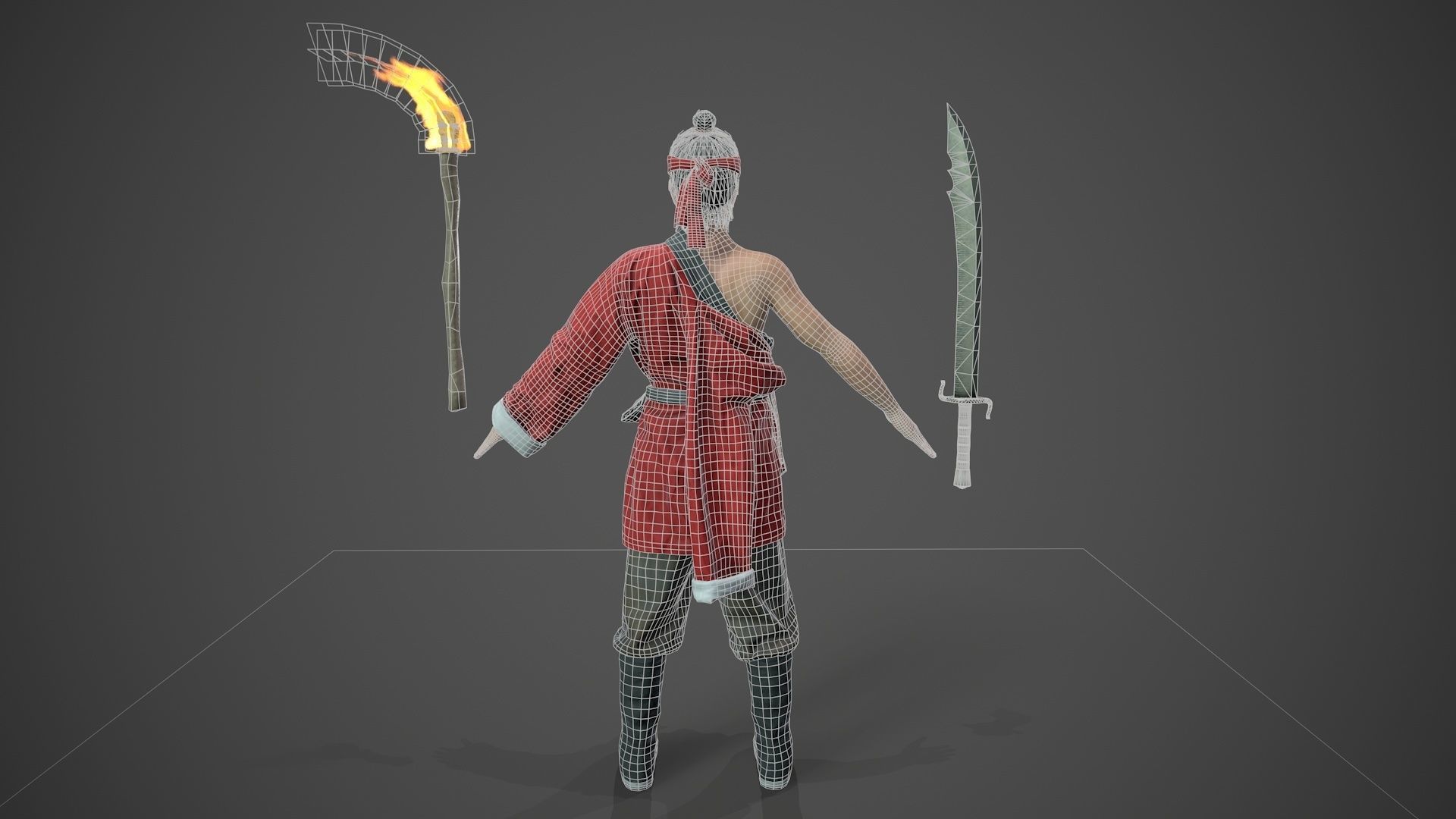 Bandit Low-poly 3D model_10