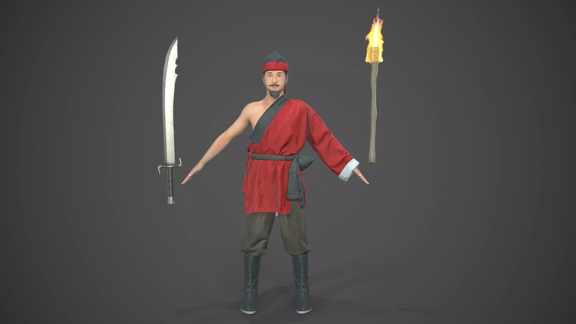 Bandit Low-poly 3D model_0