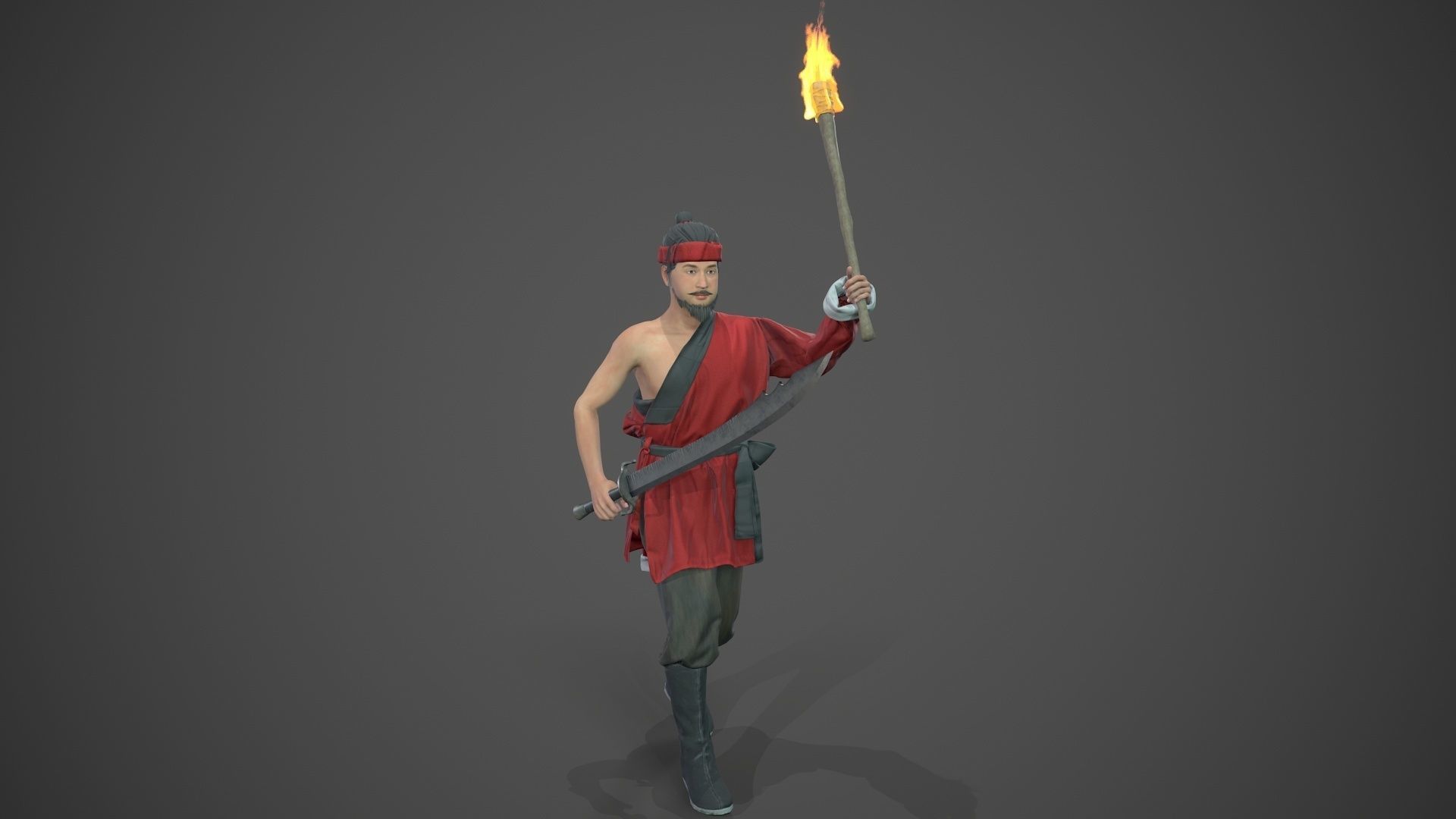 Bandit Low-poly 3D model_4