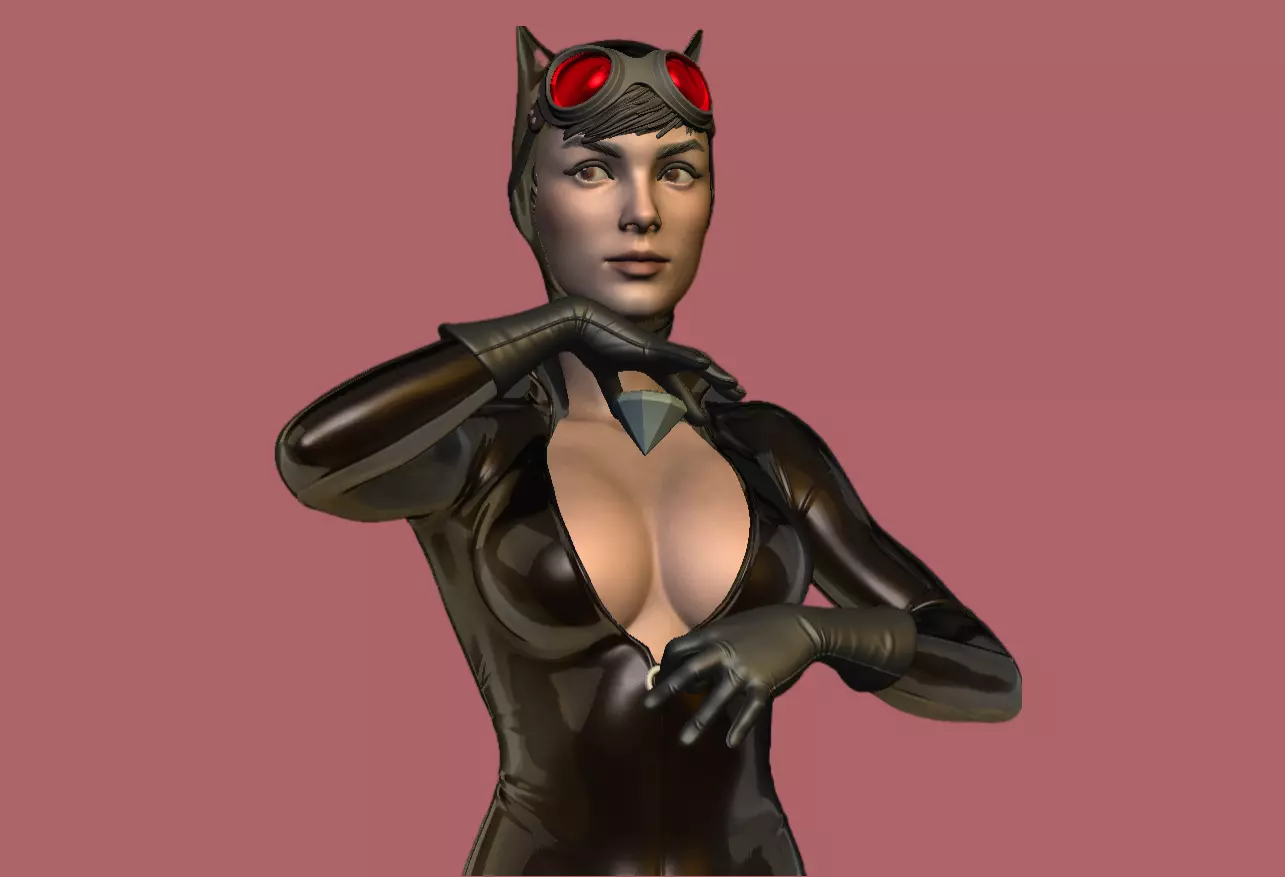 Catwoman bust 3d printable 3D print model_0