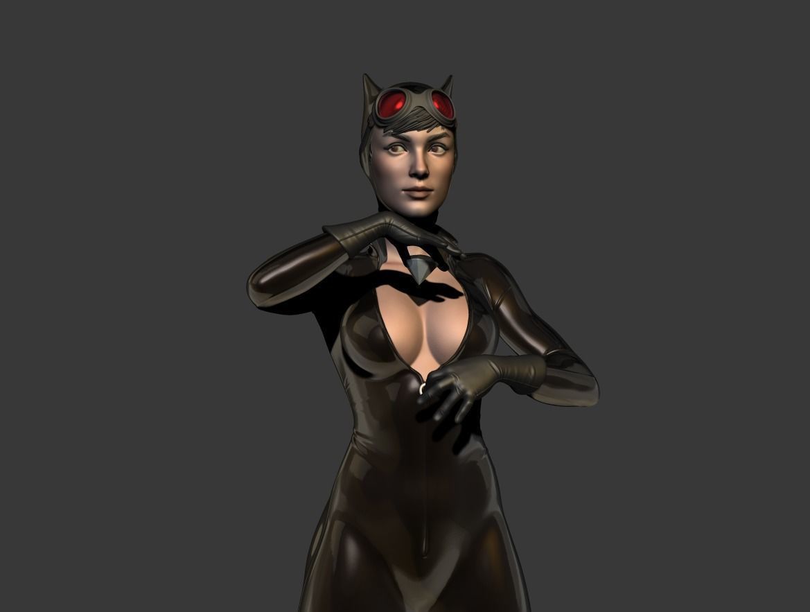 Catwoman bust 3d printable 3D print model_1