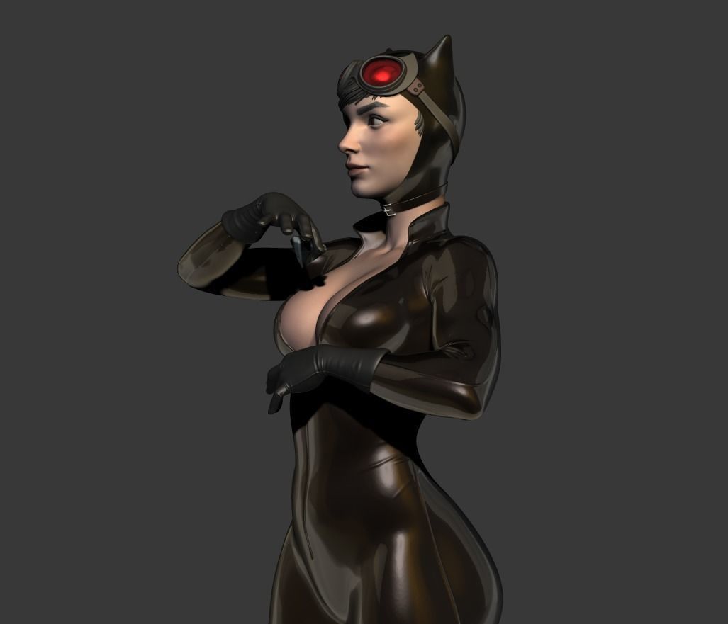 Catwoman bust 3d printable 3D print model_20