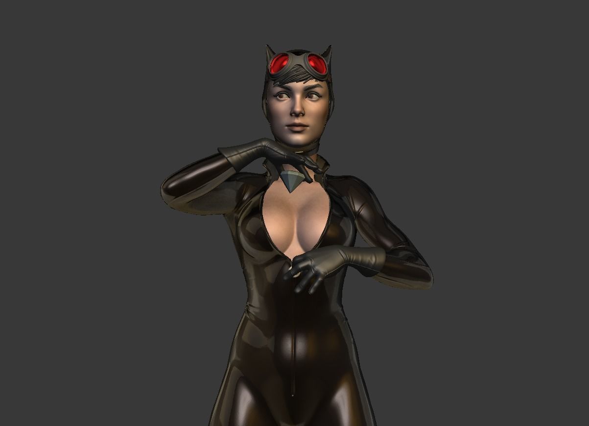 Catwoman bust 3d printable 3D print model_18