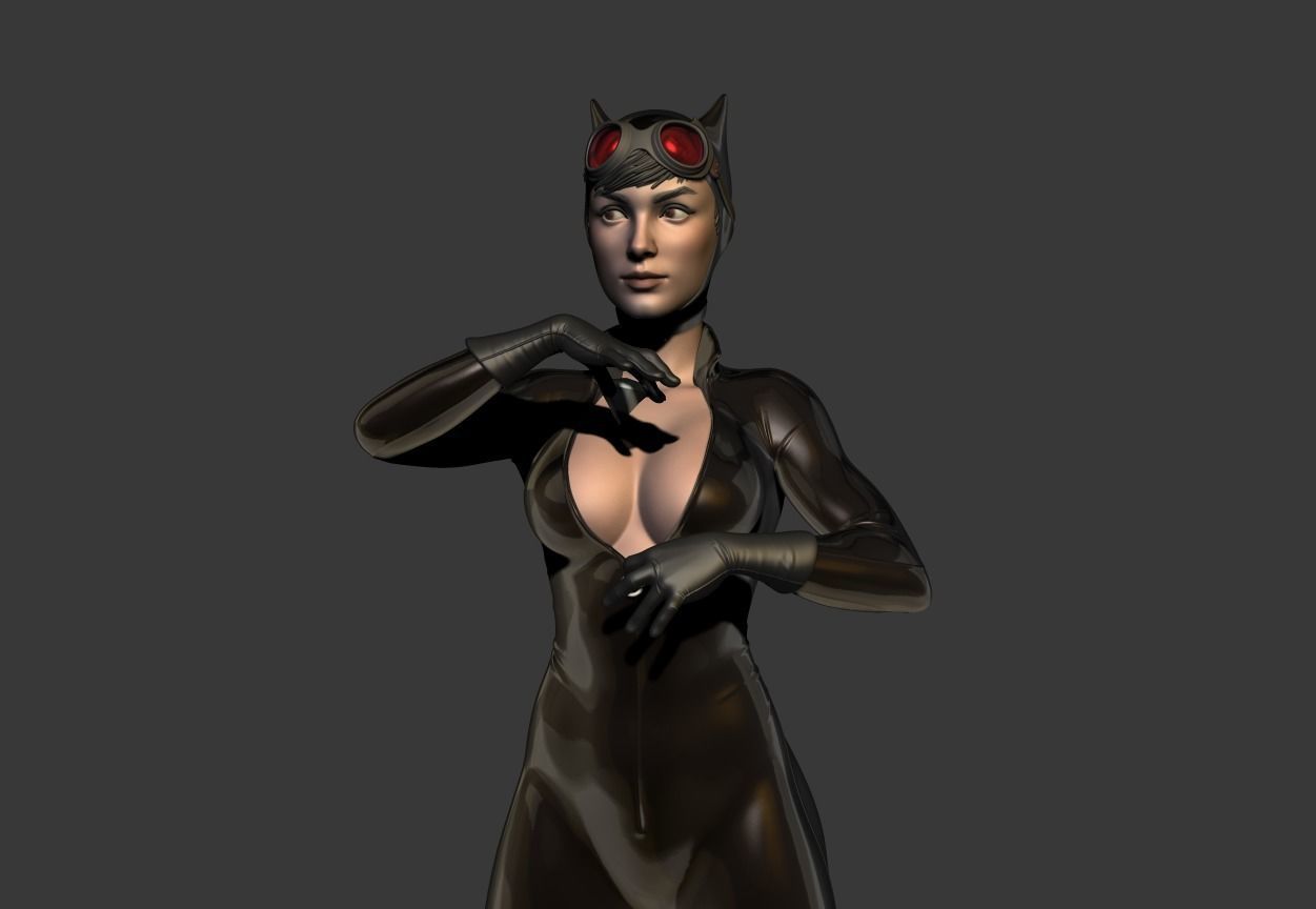 Catwoman bust 3d printable 3D print model_14
