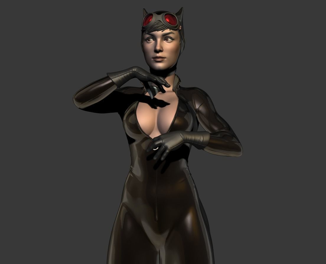 Catwoman bust 3d printable 3D print model_22