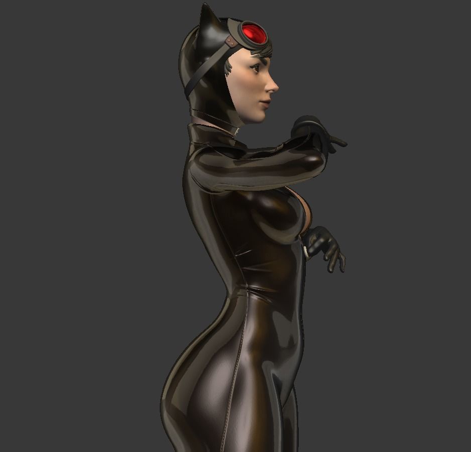 Catwoman bust 3d printable 3D print model_4