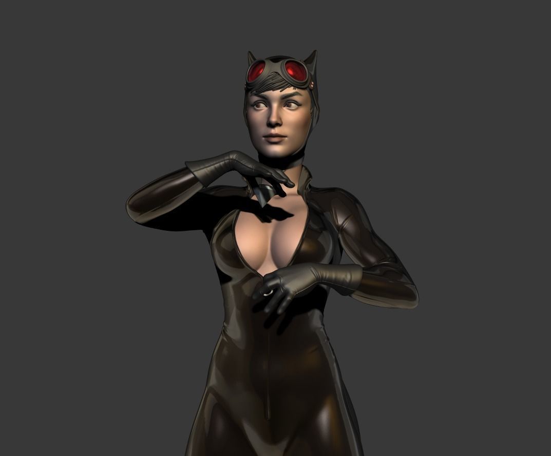 Catwoman bust 3d printable 3D print model_21